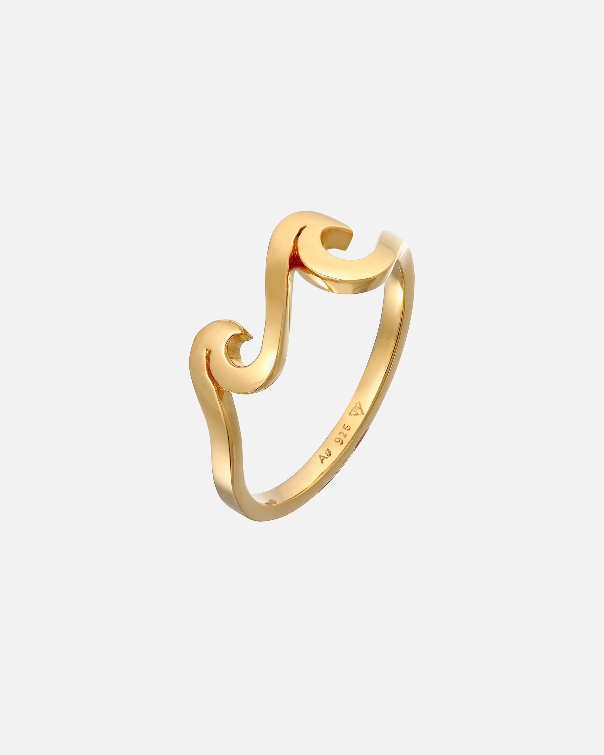 Anello di Femmina Elli Onde Marittima di Base in Argento Sterling 925 56