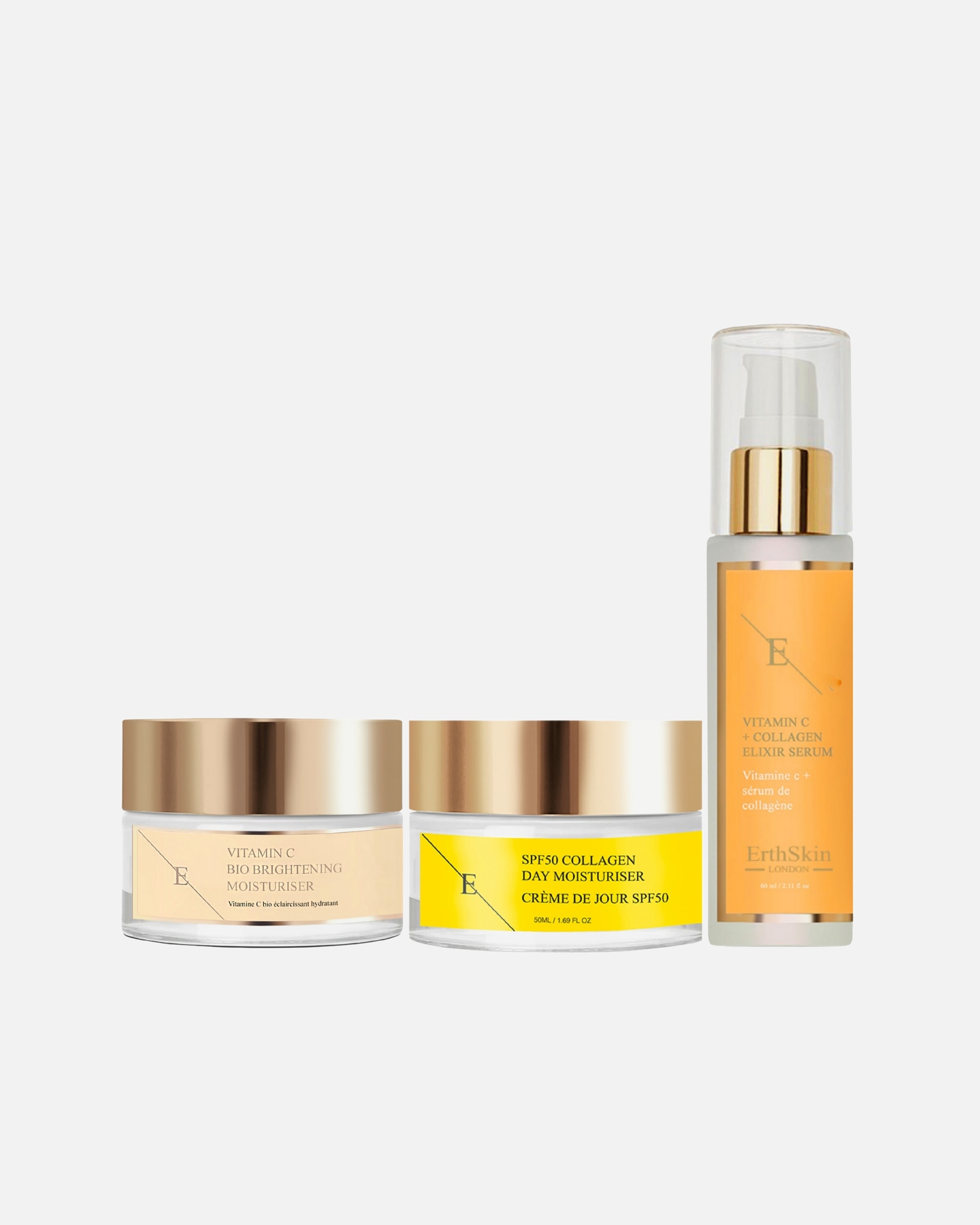 Set cura del viso di Femmina ErthSkin London Set di prodotti illuminanti alla vitamina C 1 pezzo