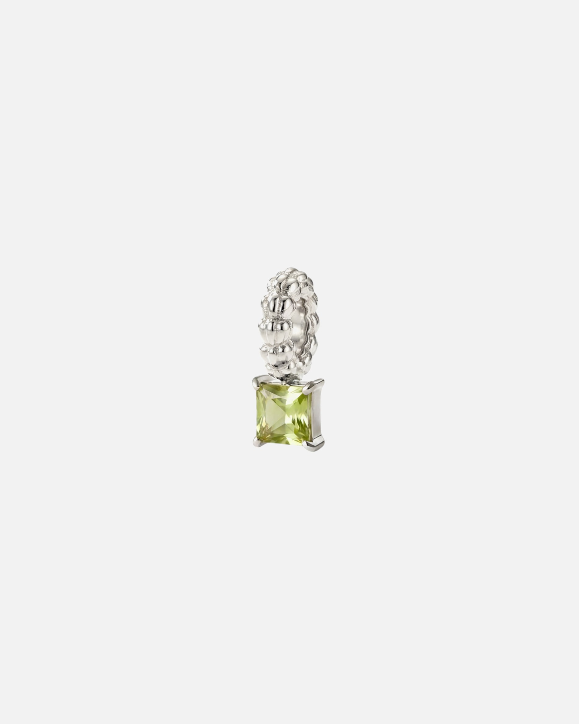 Pendente di Unisex Purelei Pietra portafortuna di agosto LEI: Peridoto Ciondolo 100% acciaio inossidabile Argento