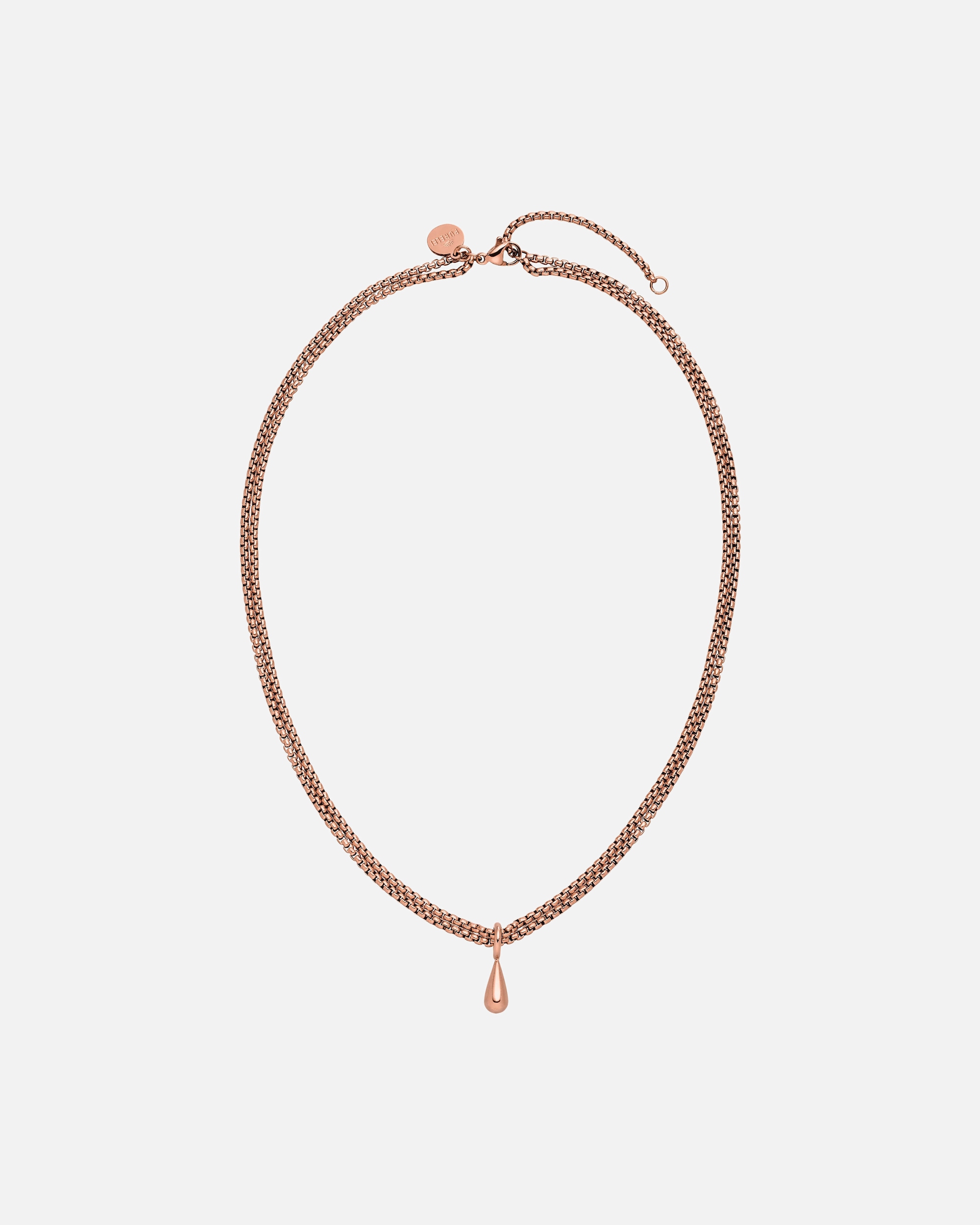 Collana di Femmina Purelei Droplet Collana 100% acciaio inossidabile Oro rosa