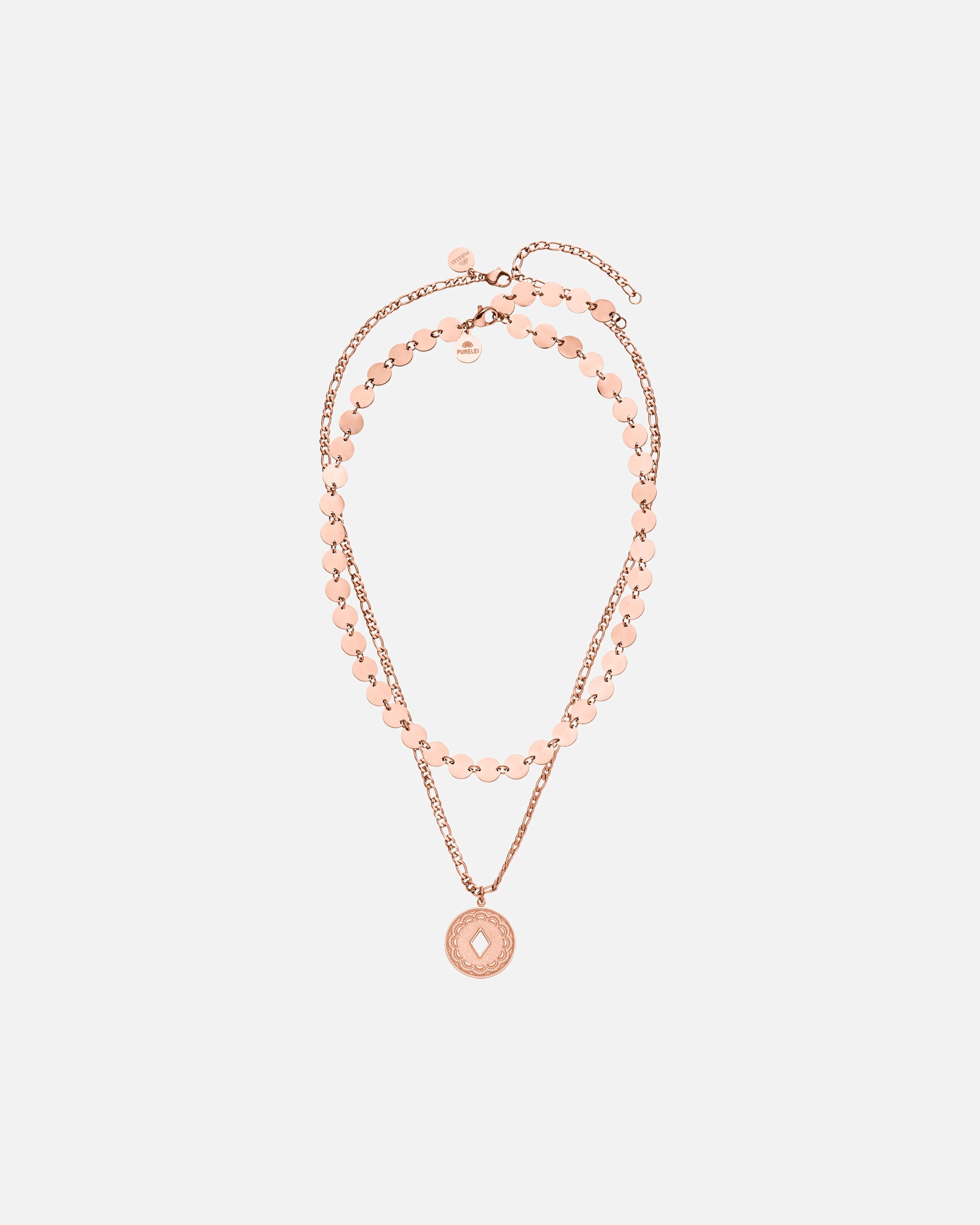 Set Gioielli di Unisex Purelei Waikiki Collanas 100% acciaio inossidabile Oro rosa