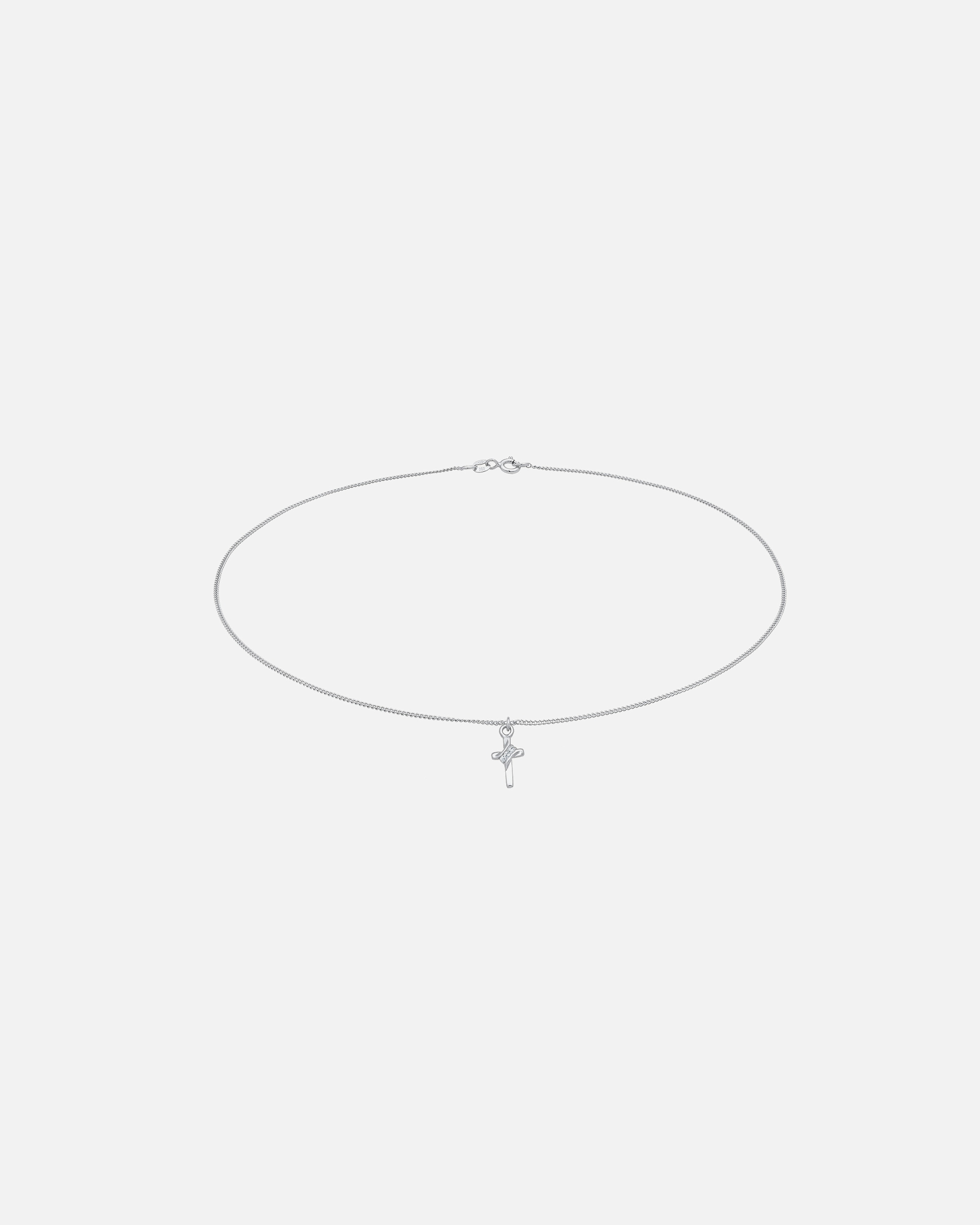 Collana di Femmina Elli Girocollo croce semplice con cristallo in argento sterling 925 silberfarben