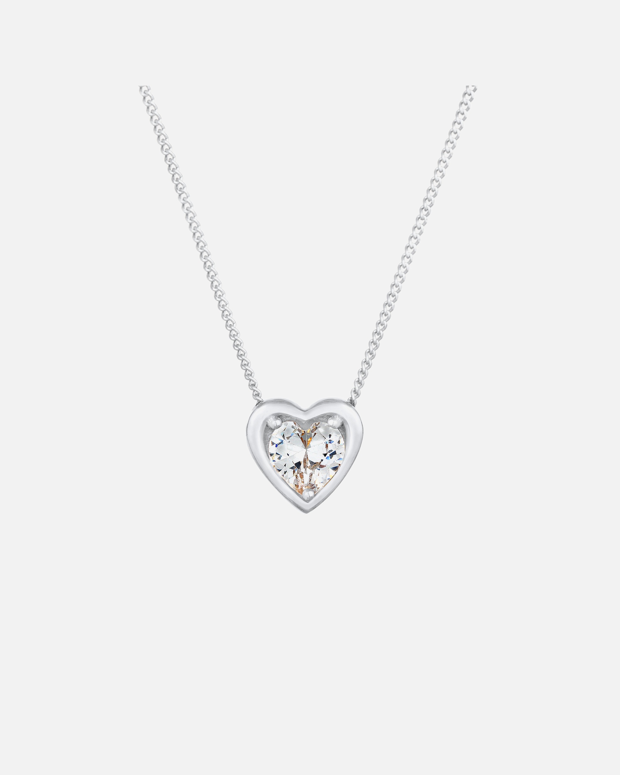 Collana di Femmina Elli Ciondolo Cuore Amore in Argento Sterling 925 con Cristalli Zircone silberfarben