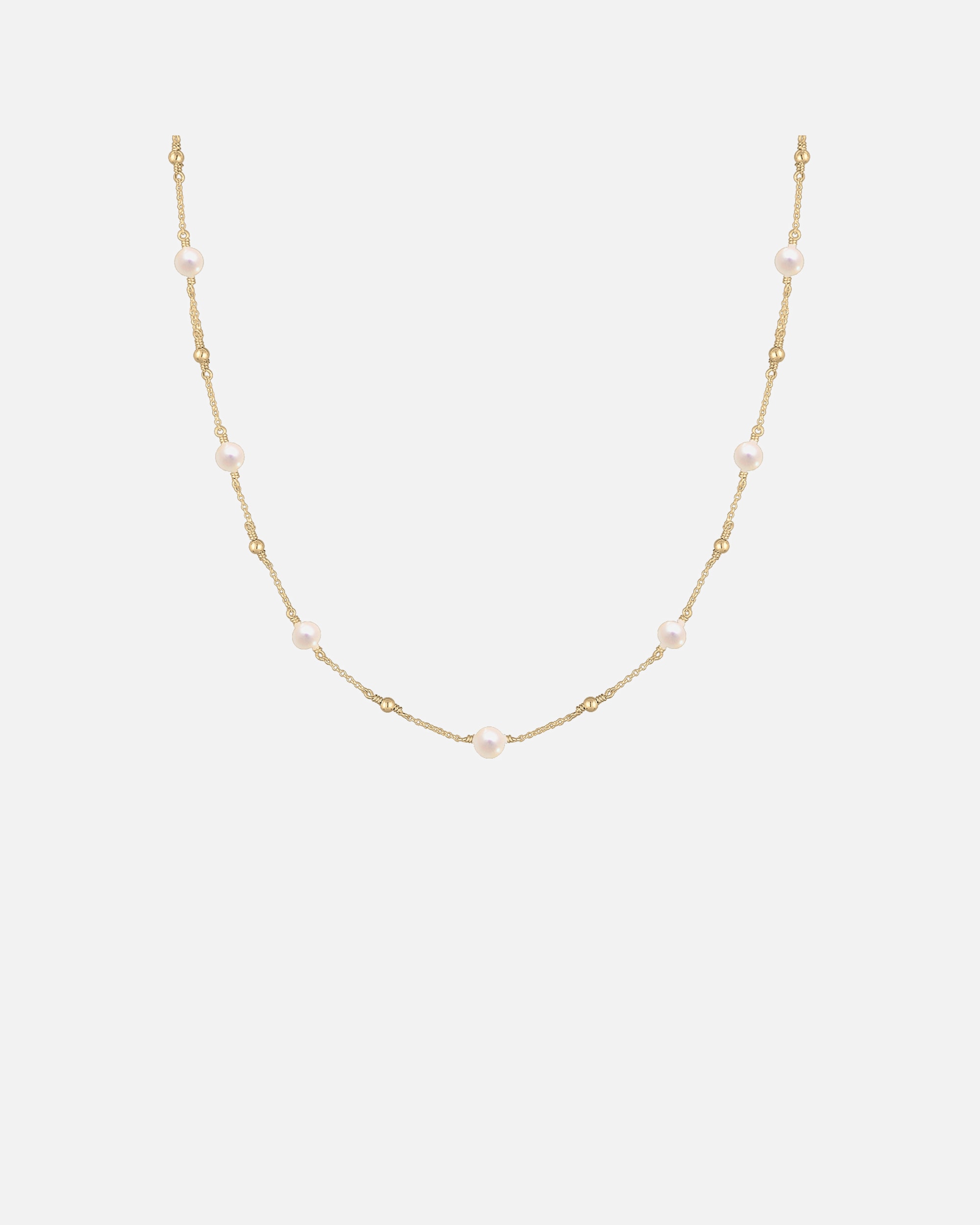 Collana di Femmina Elli Sfere Filigrana con perle coltivata d'acqua dolce in Argento Sterling 925 placcto oro 50