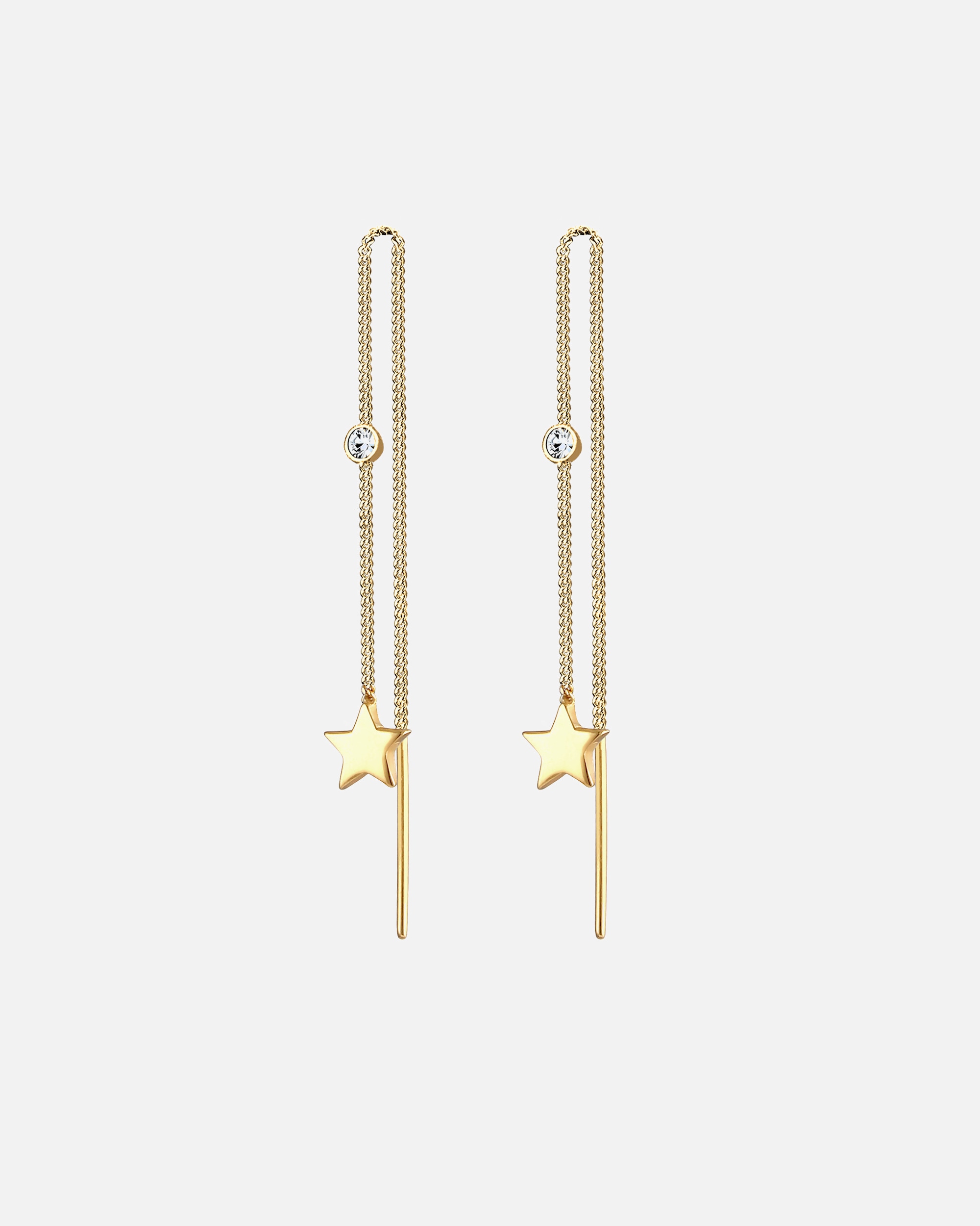 Orecchini di Femmina Elli Orecchini pendenti da infilare in Argento Sterling 925 con cristalli goldfarben