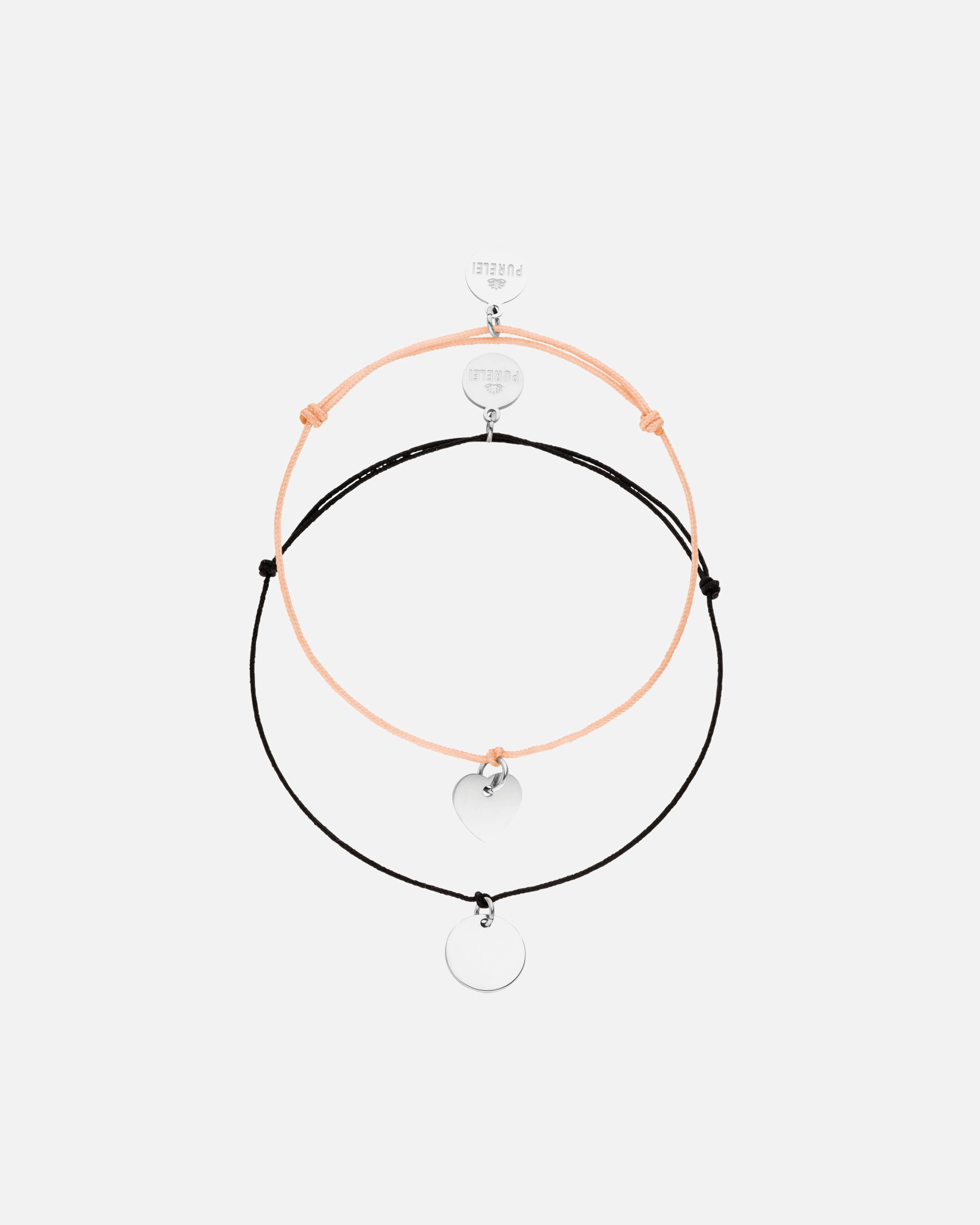 Set Gioielli di Unisex Purelei Fate Bracciales 100% acciaio inossidabile Argento