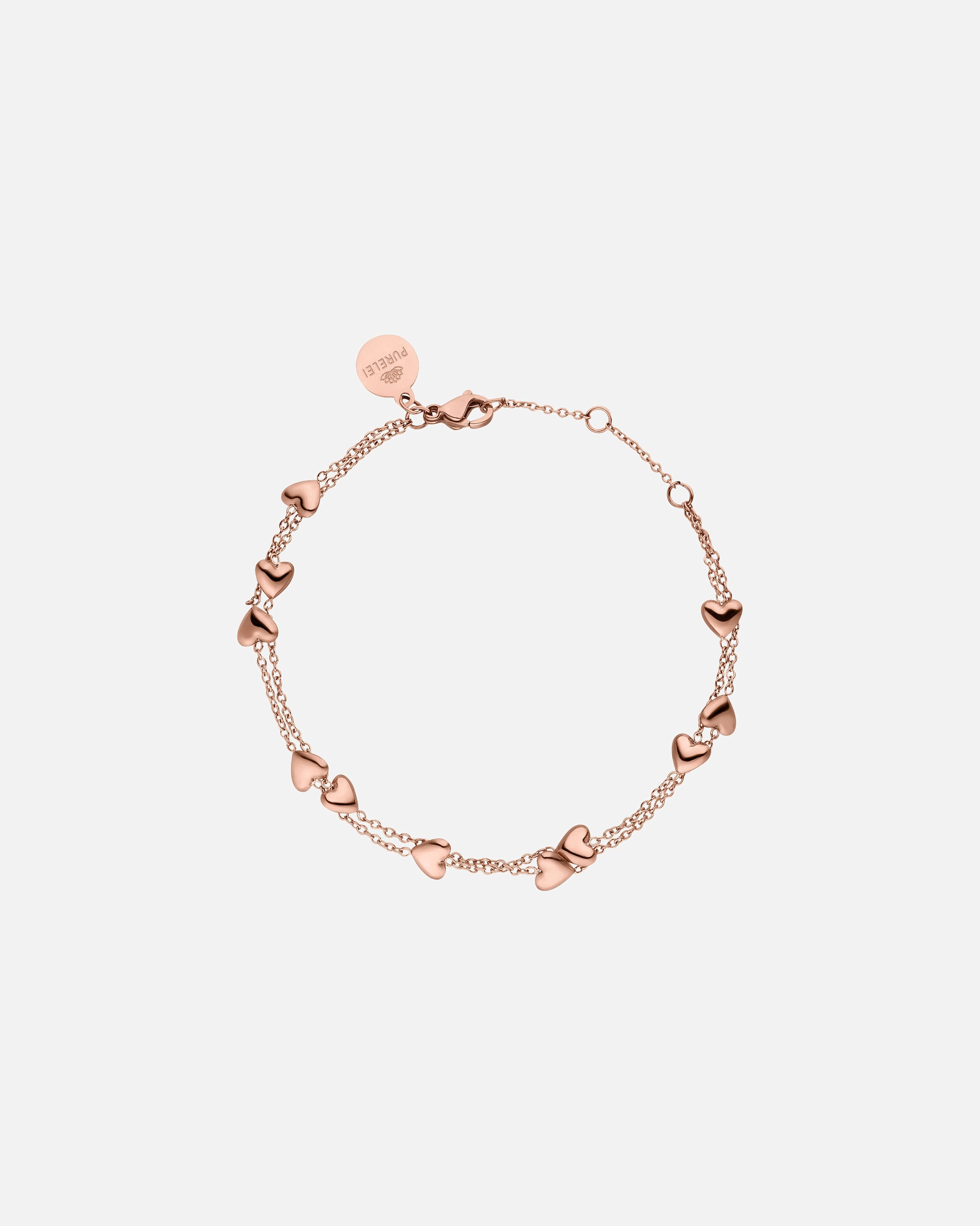 Braccialetto di Femmina Purelei Alohi Heart Bracciale 100% acciaio inossidabile Oro rosa