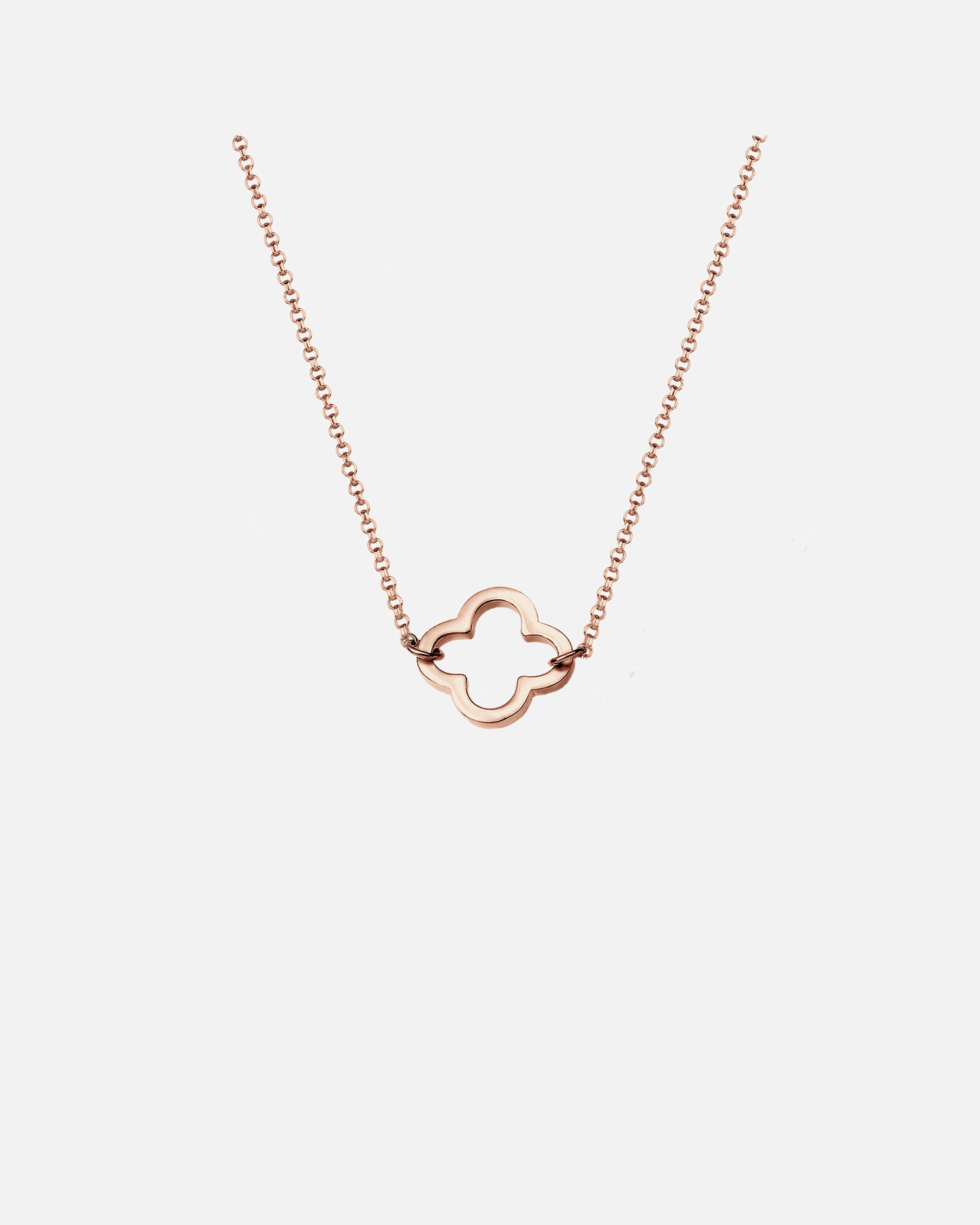 Collana di Femmina Elli Foglia di Trifoglio Portafortuna Filigrana in Argento Sterling 925 40