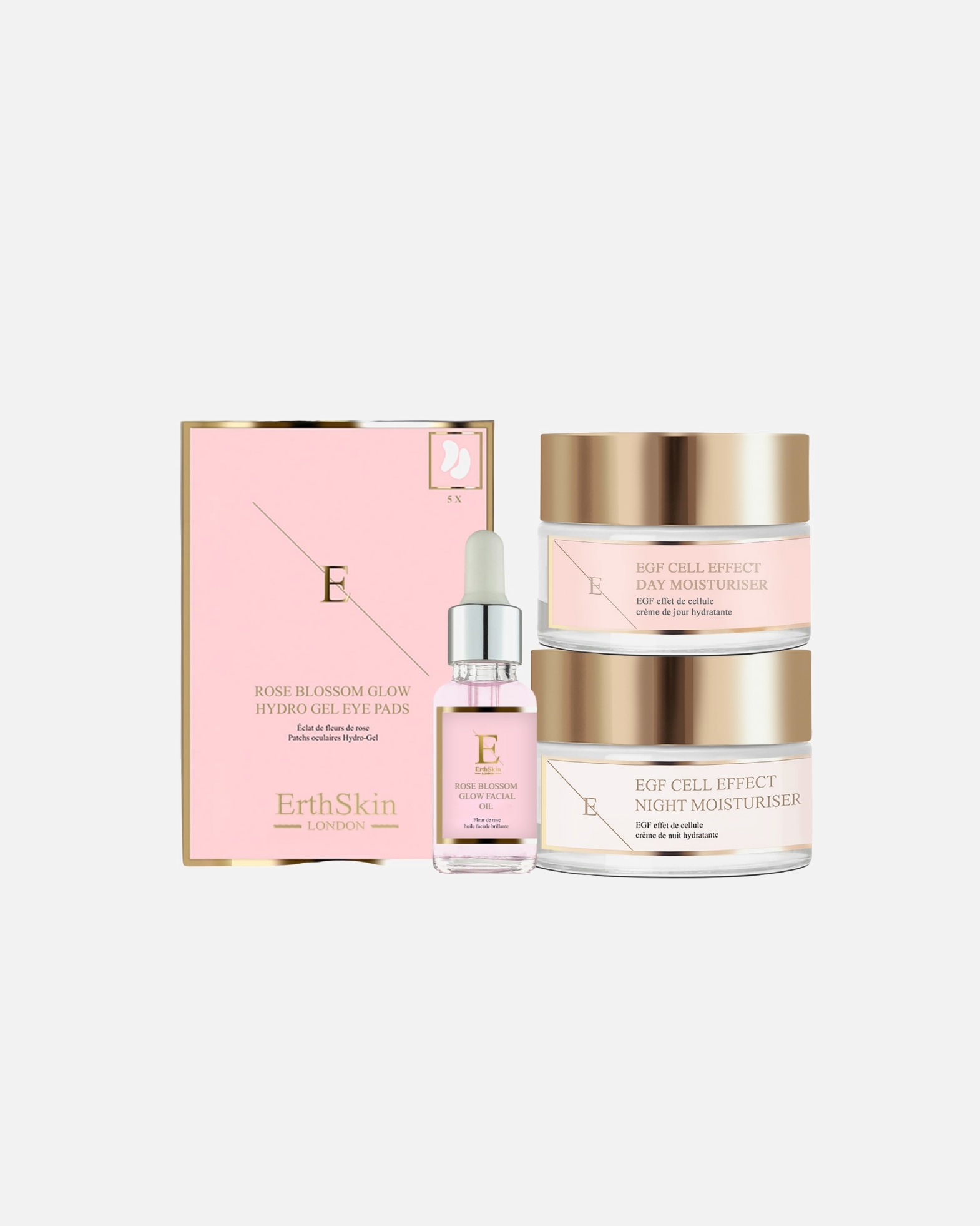 Set cura del viso di Femmina Set EGF + Rose Petal Glow 1 pezzo