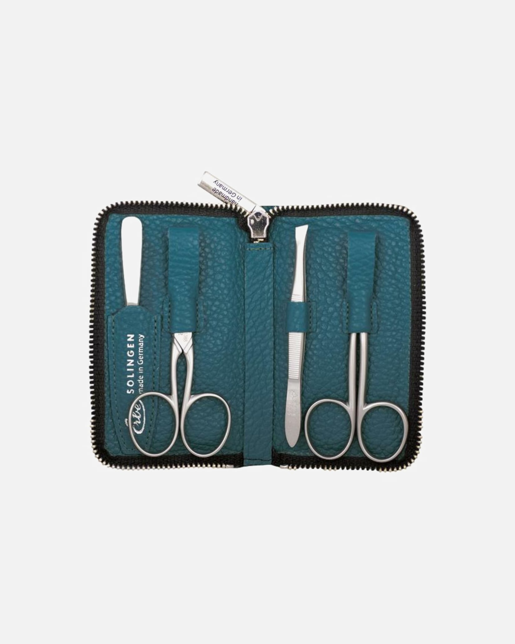 Set unghie di Unisex ERBE Inox Reißverschluß-Etui Petrol 1 Stück