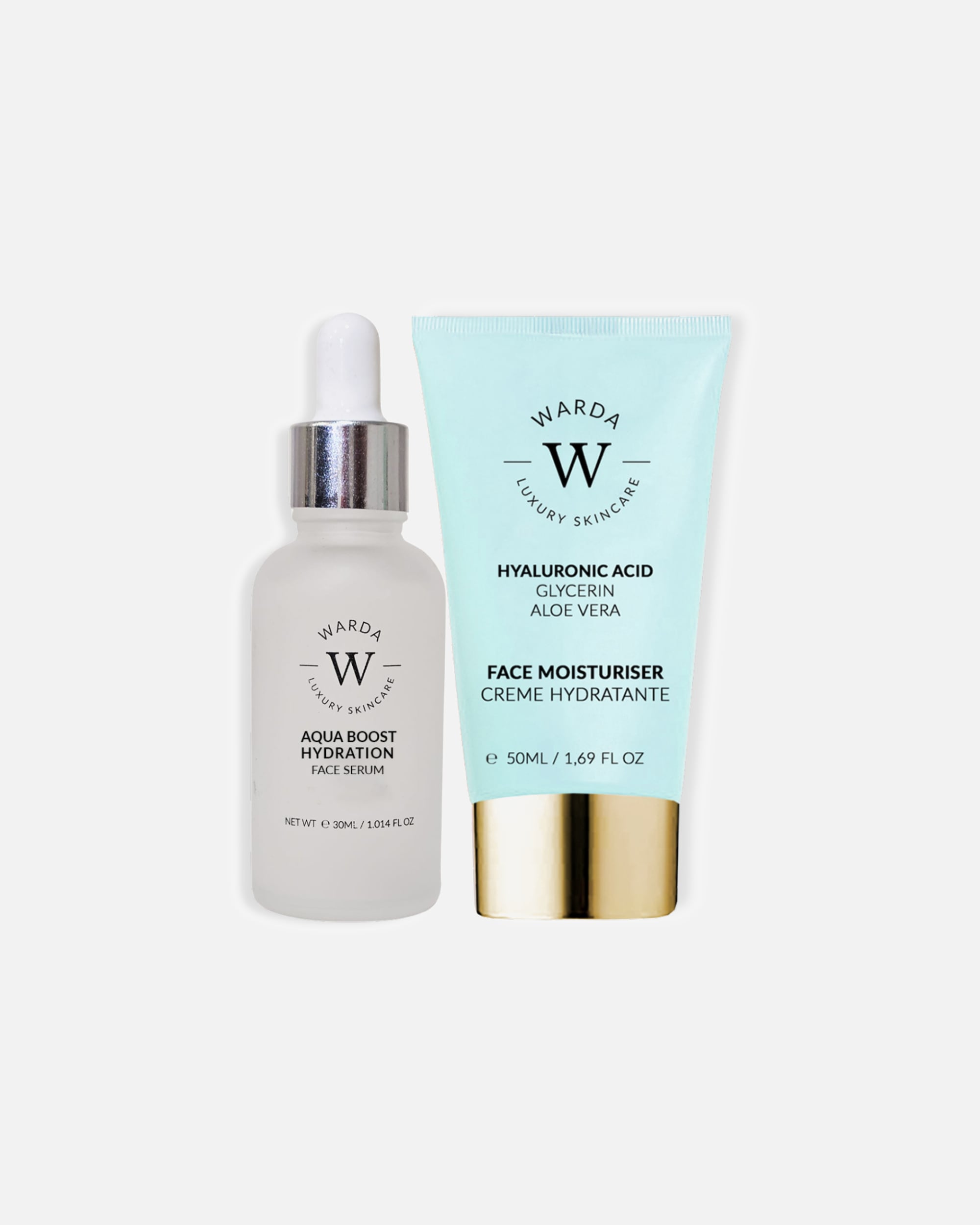 Set cura del viso di Femmina WARDA LUXURY SKINCARE Set Aqua Boost + Acido Ialuronico 1 pezzo