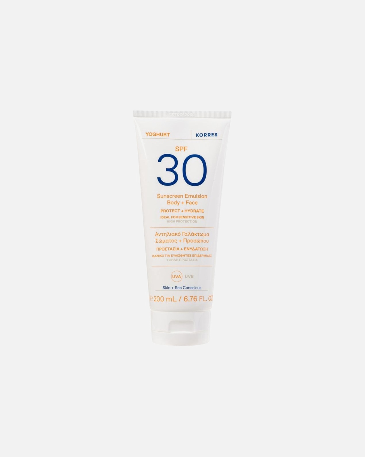 Crema solare di Femmina Emulsione solare allo yogurt per corpo e viso SPF30 200 ml