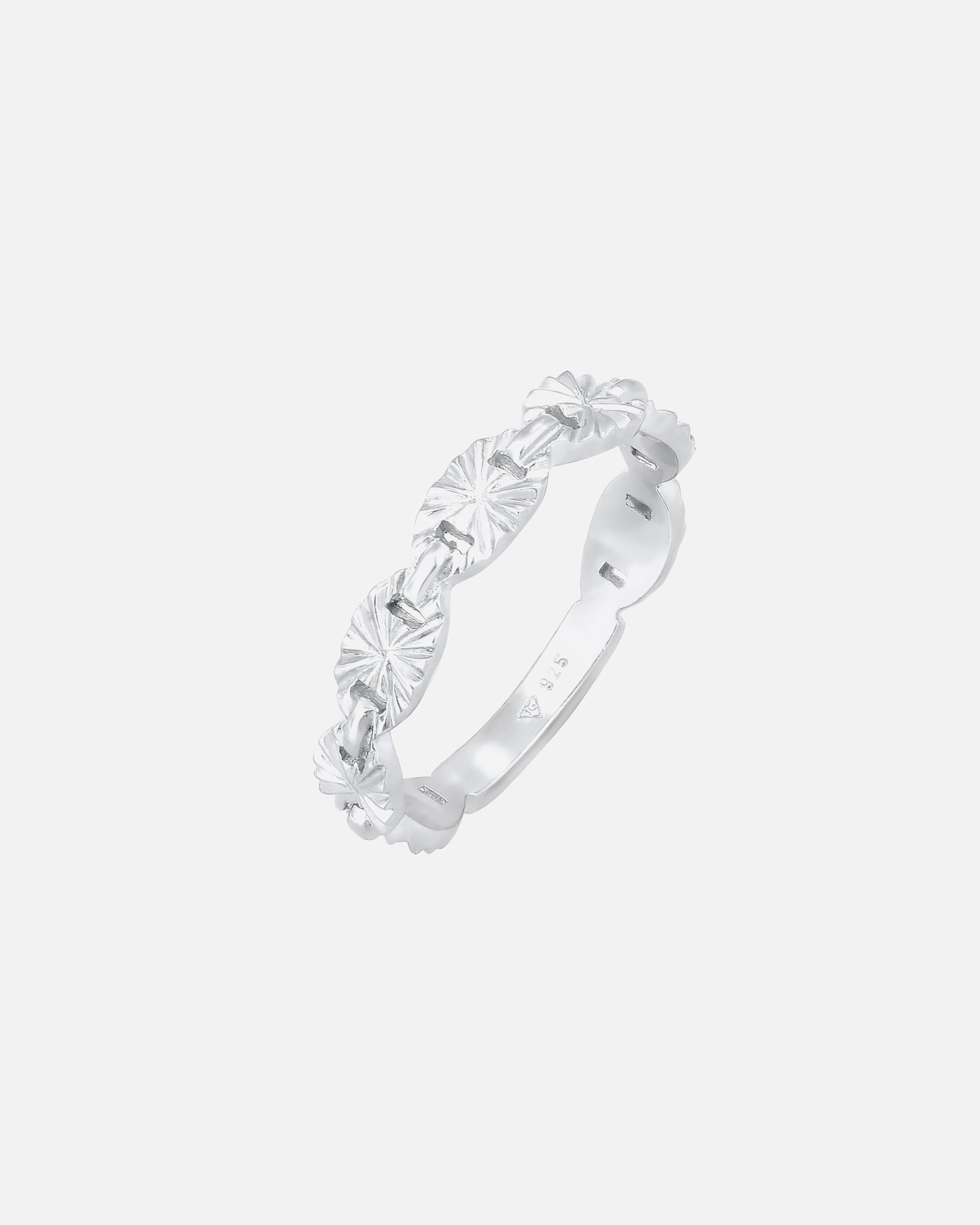 Anello di Femmina Elli Anello a Fascia Piastrina Stella Look Elegant Trend Blogger in 925 Sterling Silver 54