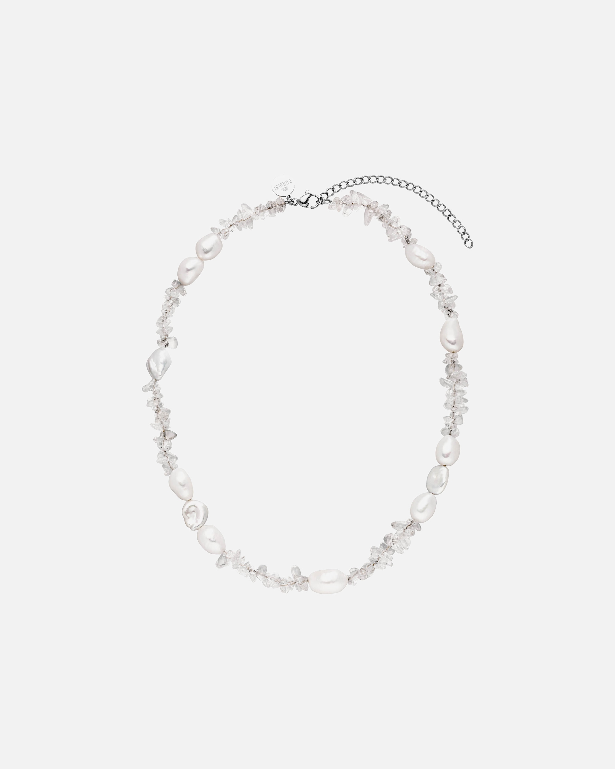 Collana di Femmina Purelei Crystal Wave Collana 100% acciaio inossidabile Argento