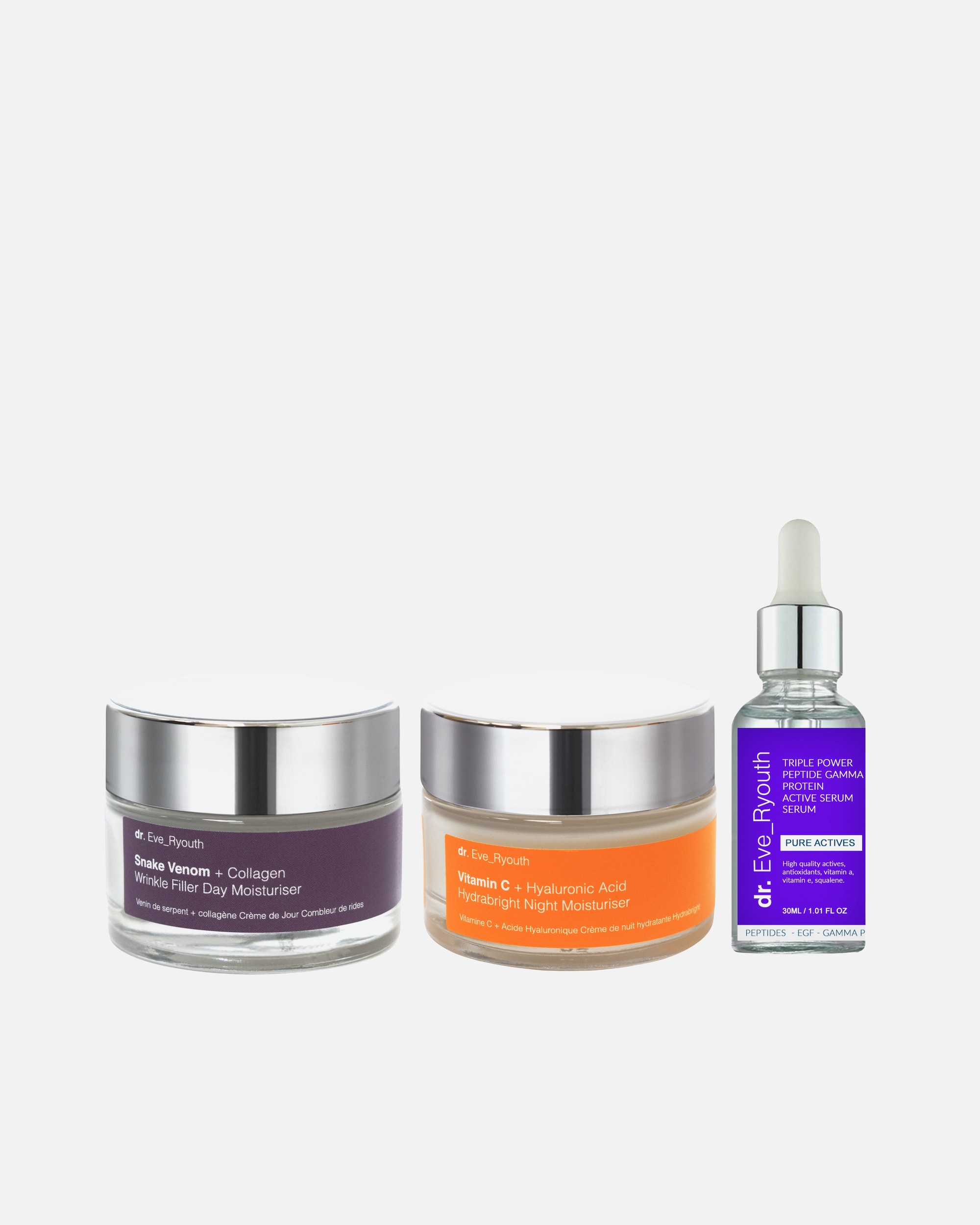 Set cura del viso di Femmina Dr. Eve_Ryouth Set di collagene di serpente 1 pezzo