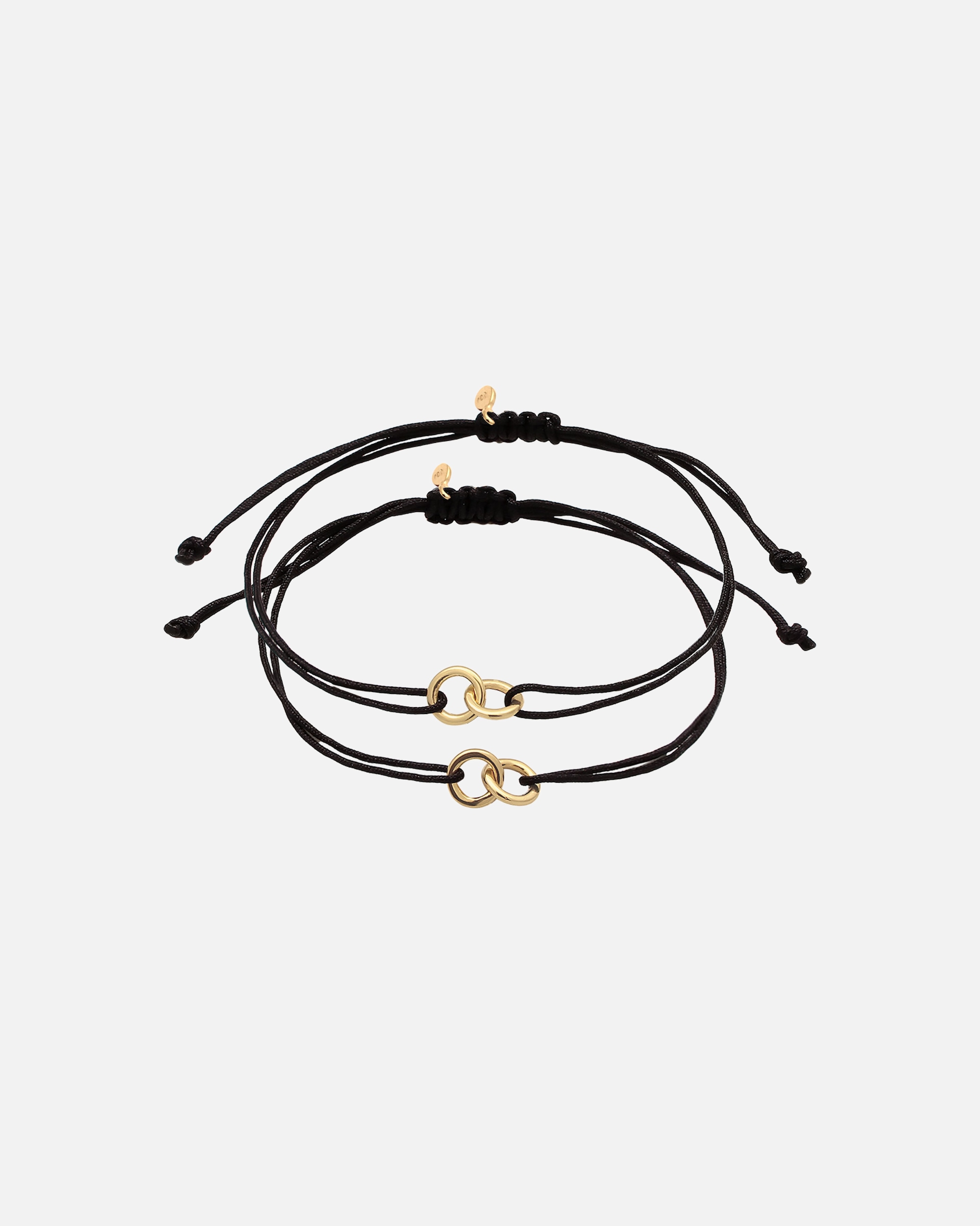 Braccialetto di Femmina Elli Set Bracciali Cerchio 925 Sterling Silver Gold-plated Nero