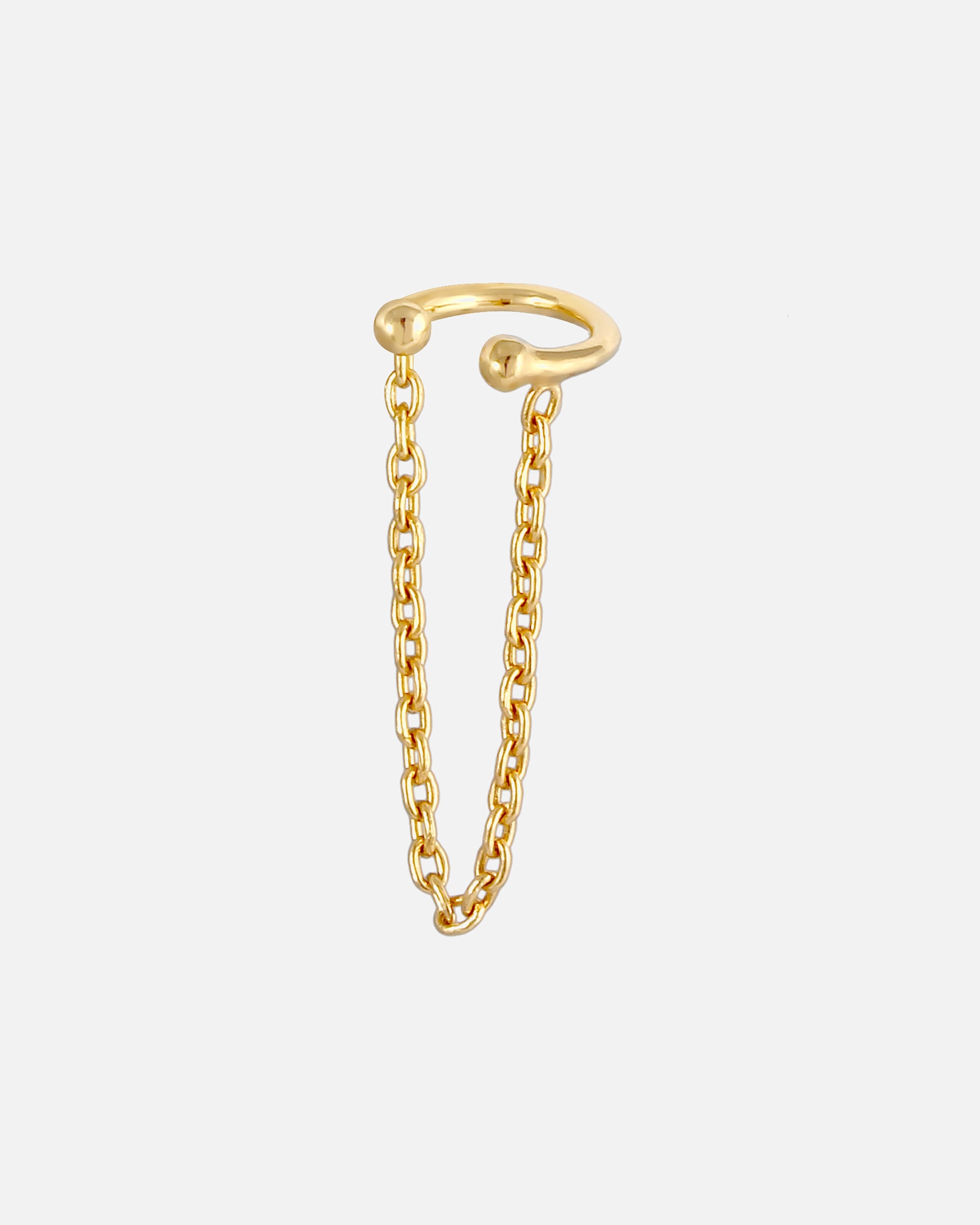 Orecchini di Femmina Elli Elegante earcuff in filigrana con catena in Argento Sterling 925 goldfarben