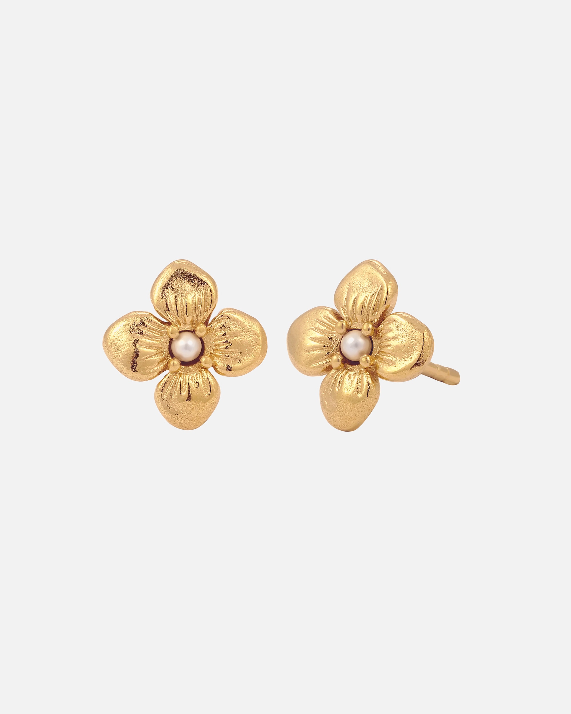 Orecchini di Femmina Elli Orecchino Fiore Perla Sintetica Bianca 925 Sterling Silver goldfarben