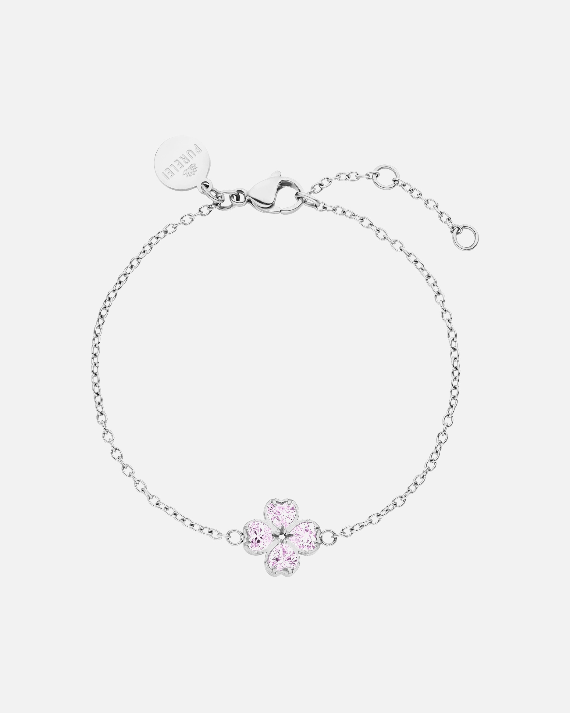 Braccialetto di Unisex Purelei Cuore Rosé Bracciale 100% acciaio inossidabile Argento