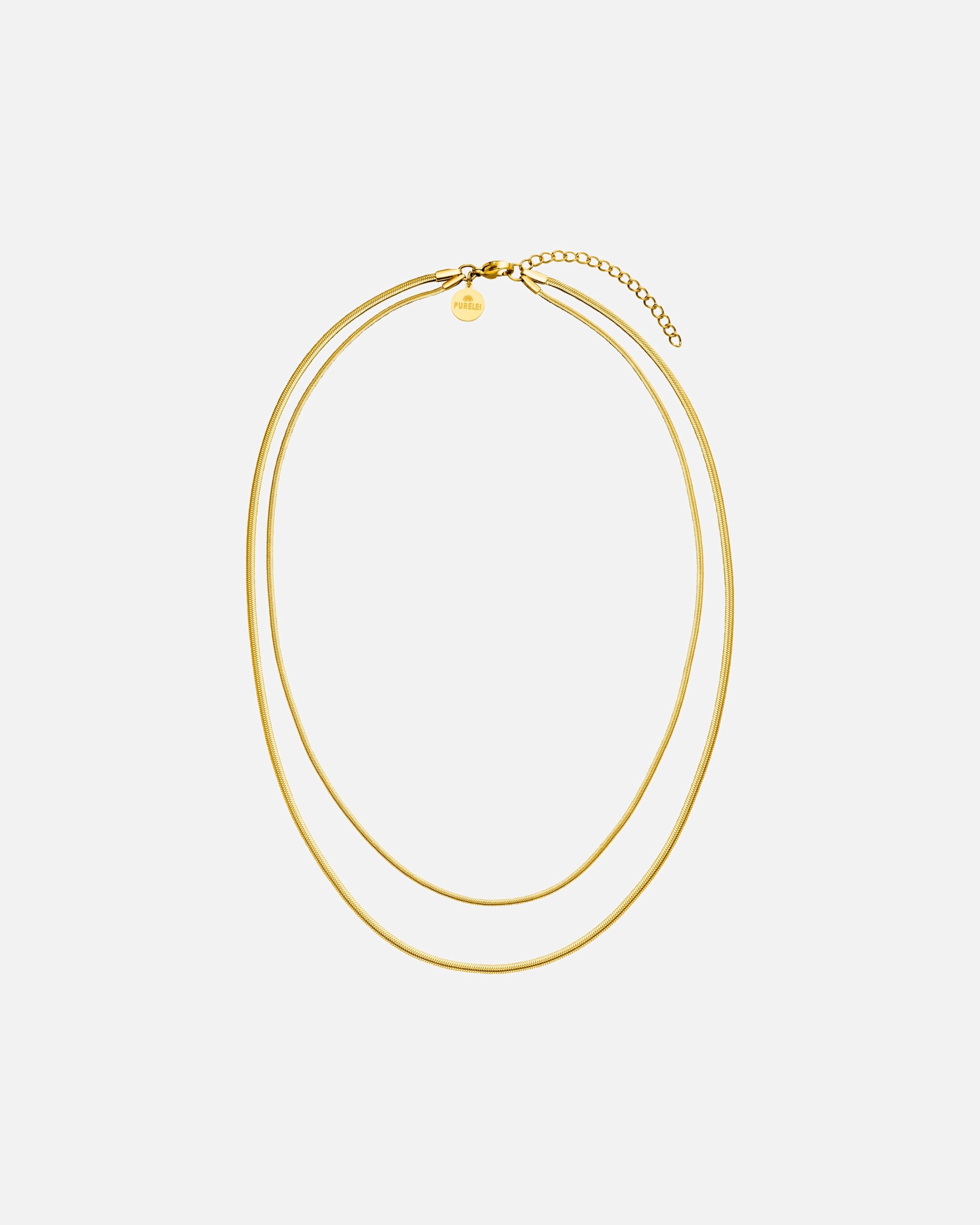 Collana di Femmina Purelei Two Layers Collana doppia 100% acciaio inossidabile Oro
