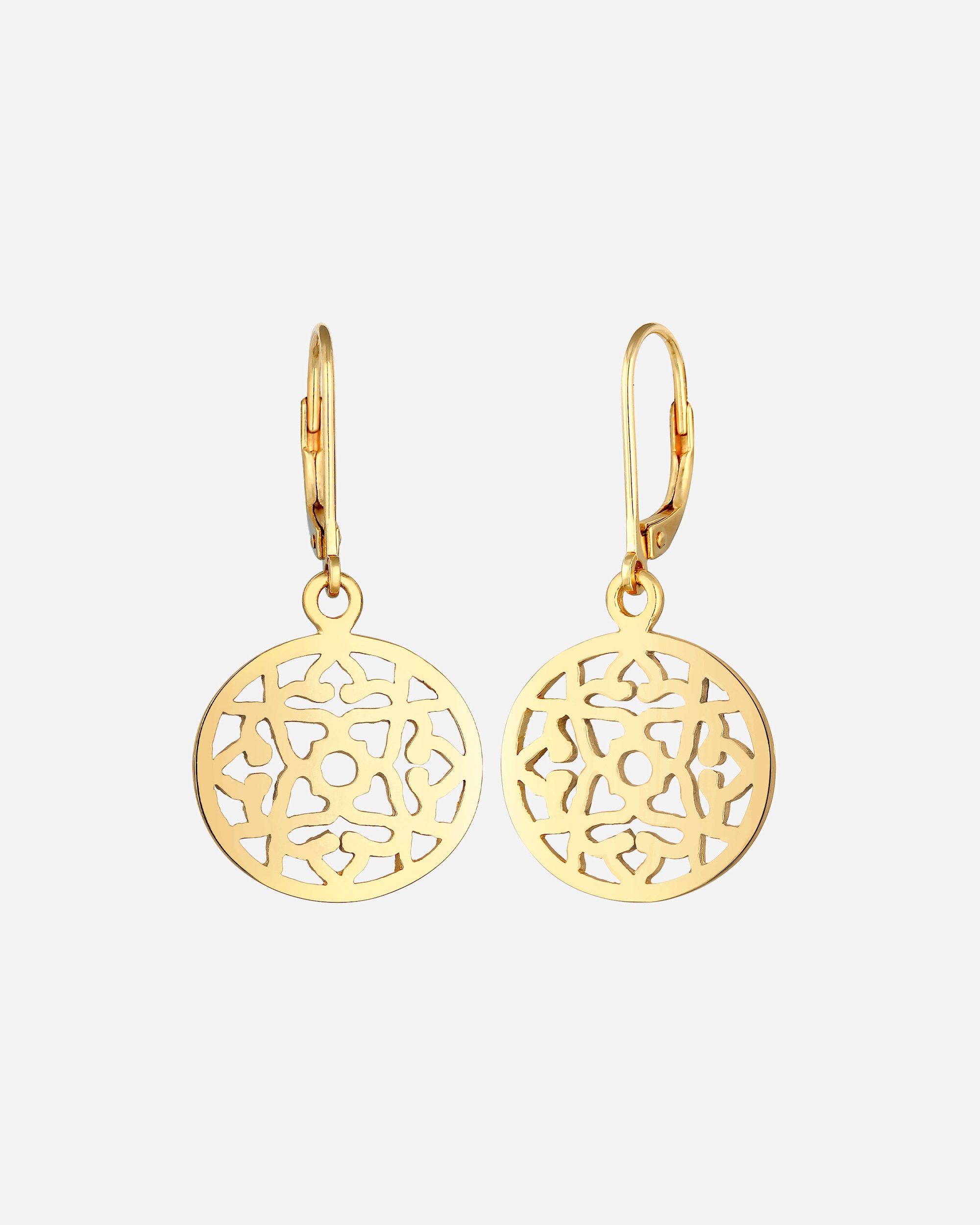 Orecchini di Femmina Elli Orecchini ornamento tondo orientale in argento sterling 925 goldfarben