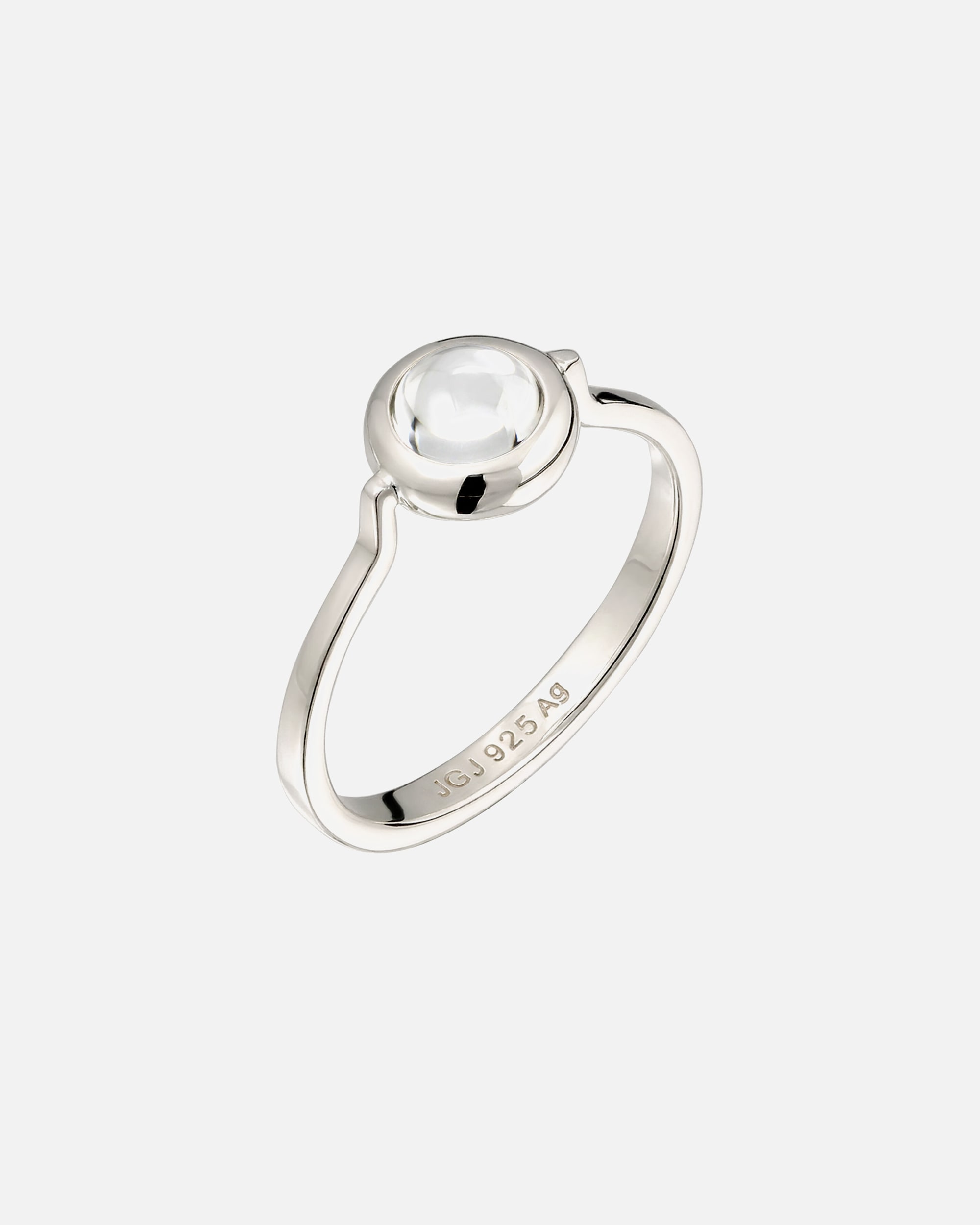 Anello di Femmina Elli Anello Cerchio Cristallo di rocca Trasparente 925 Sterling Silver 54