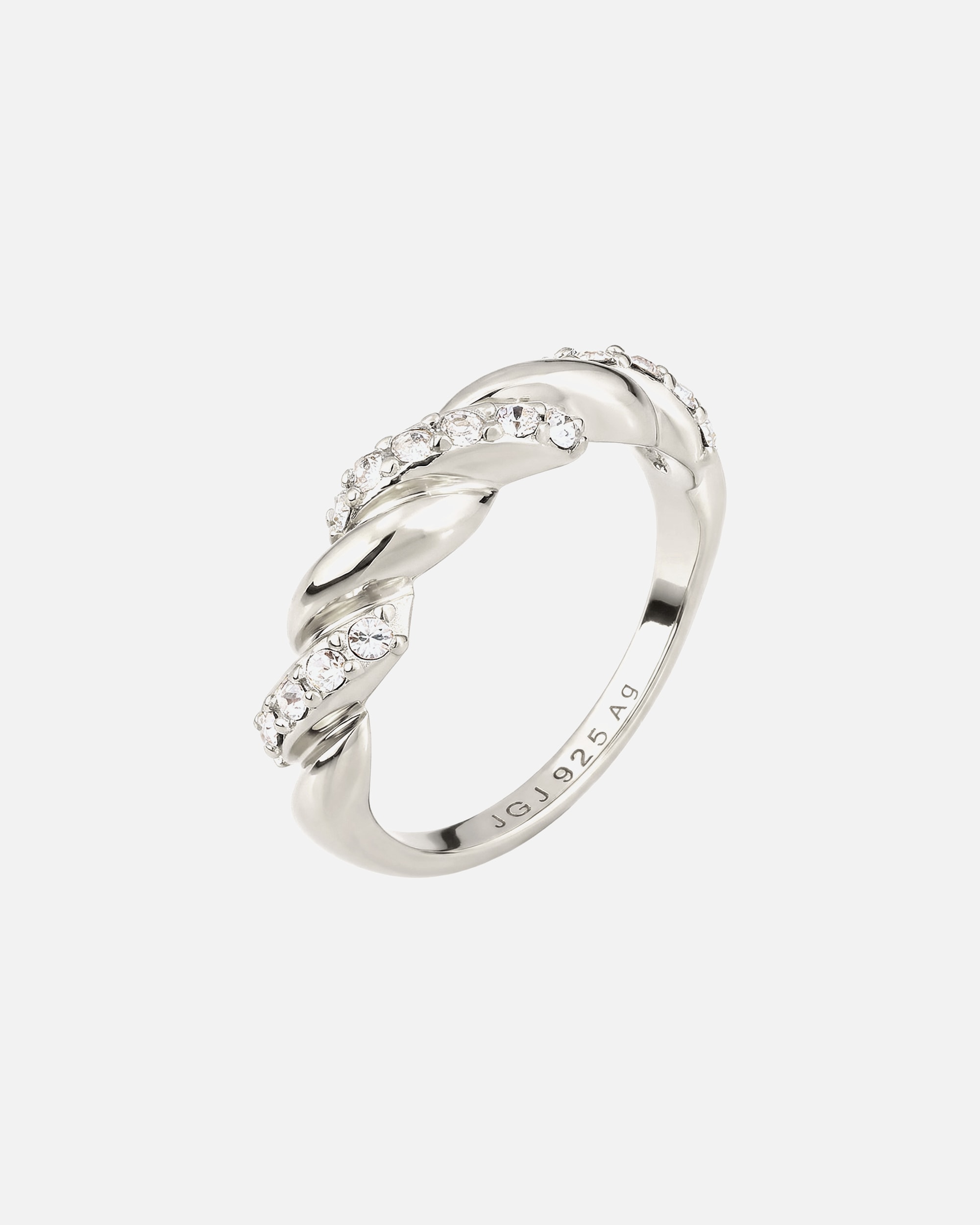 Anello di Femmina Elli Anello con Swarovski Crystals Bianco 925 Sterling Silver 54