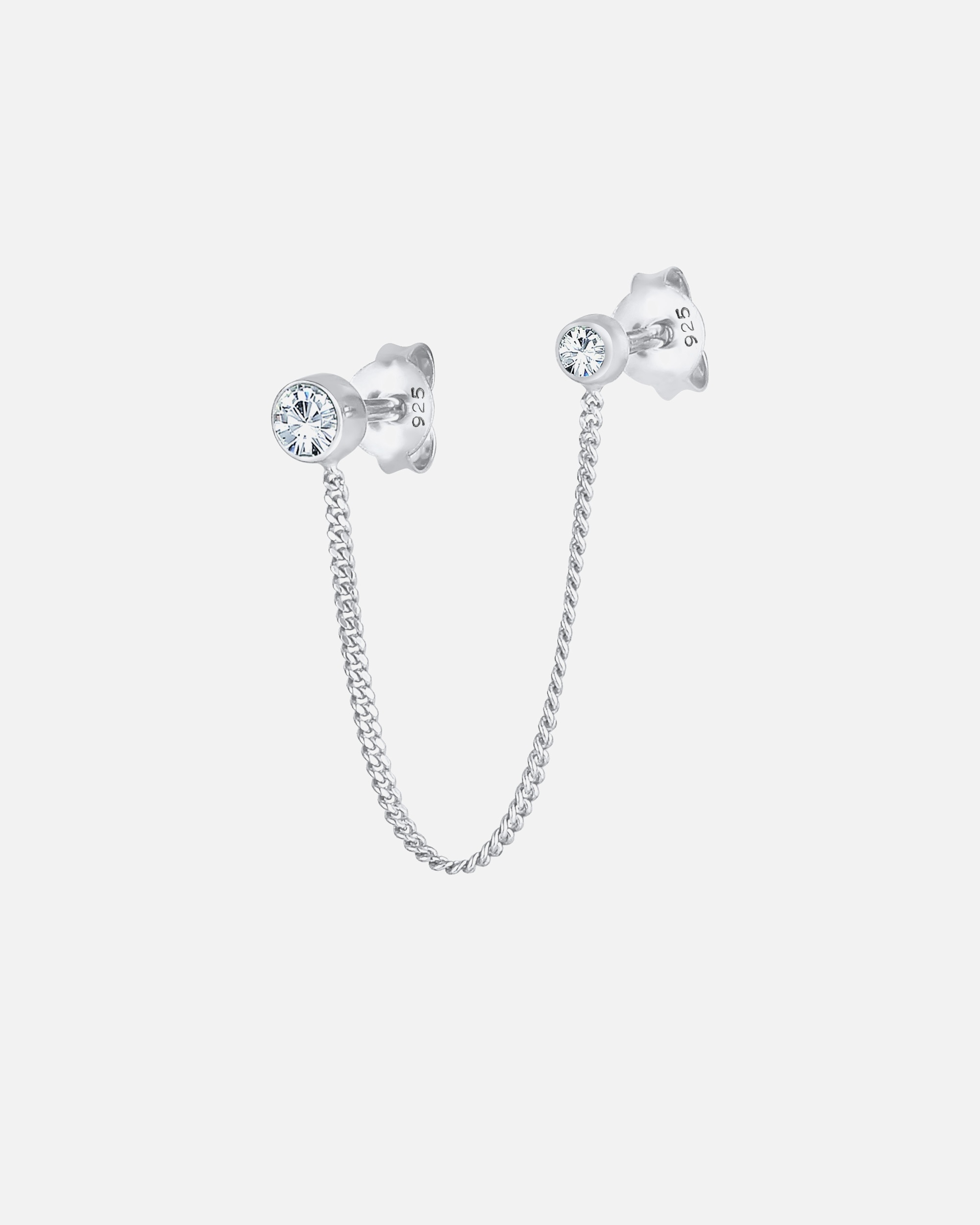 Orecchini di Femmina Elli Orecchini a doppio stallone Trend Blogger con Cristalli in argento sterling 925 silberfarben