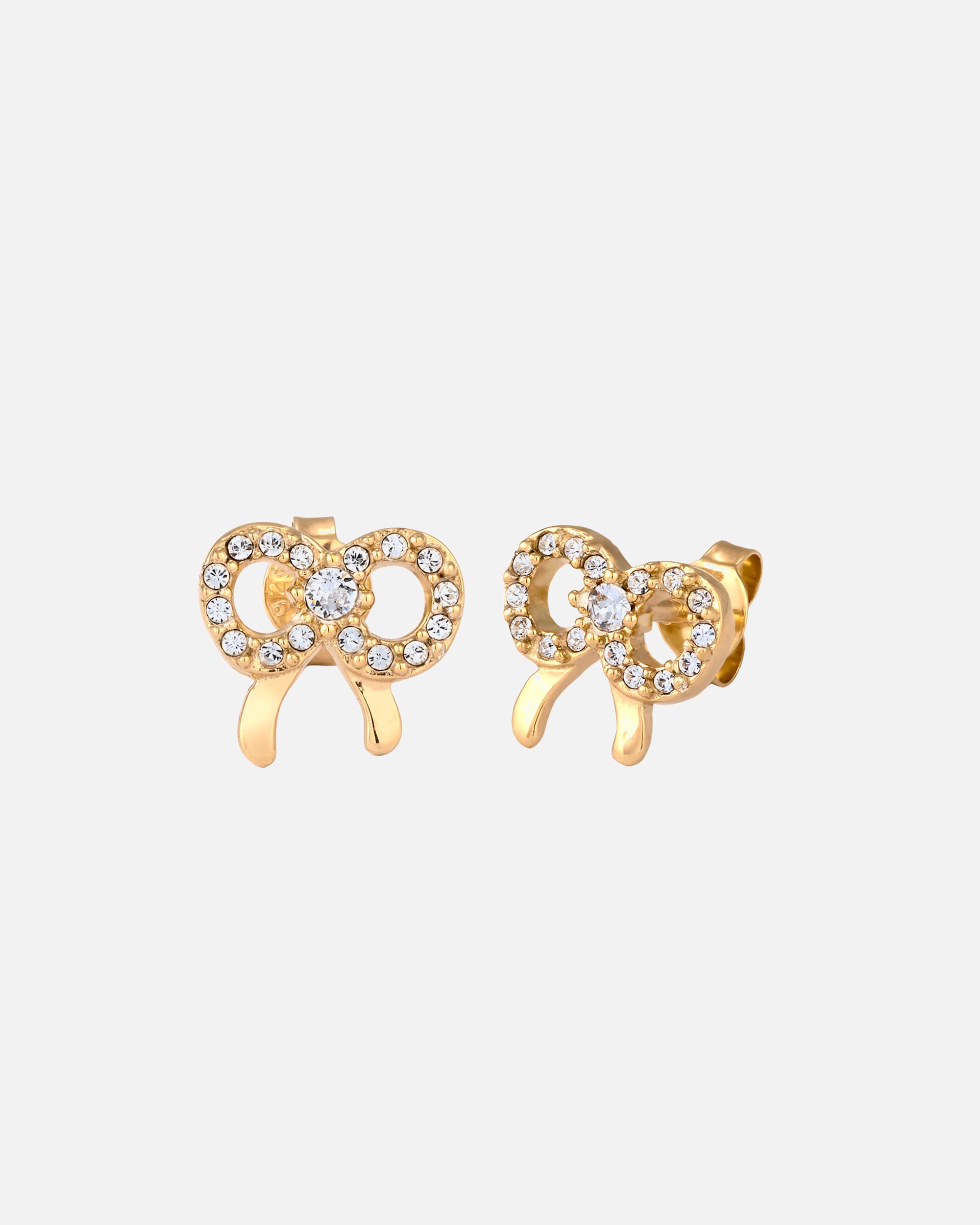 Orecchini di Femmina Elli Orecchino fiocco cristalli vetro bianco 925 Sterling Silver Gold-plated goldfarben