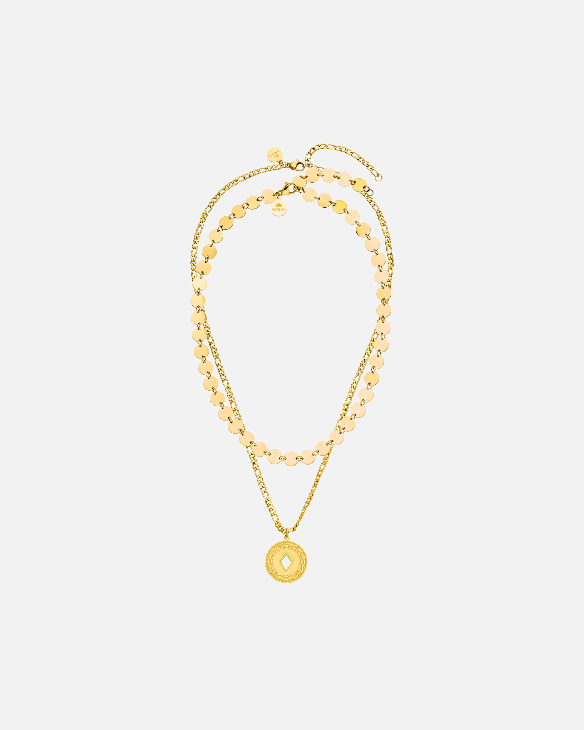 Set Gioielli di Unisex Purelei Waikiki Collanas 100% acciaio inossidabile Oro