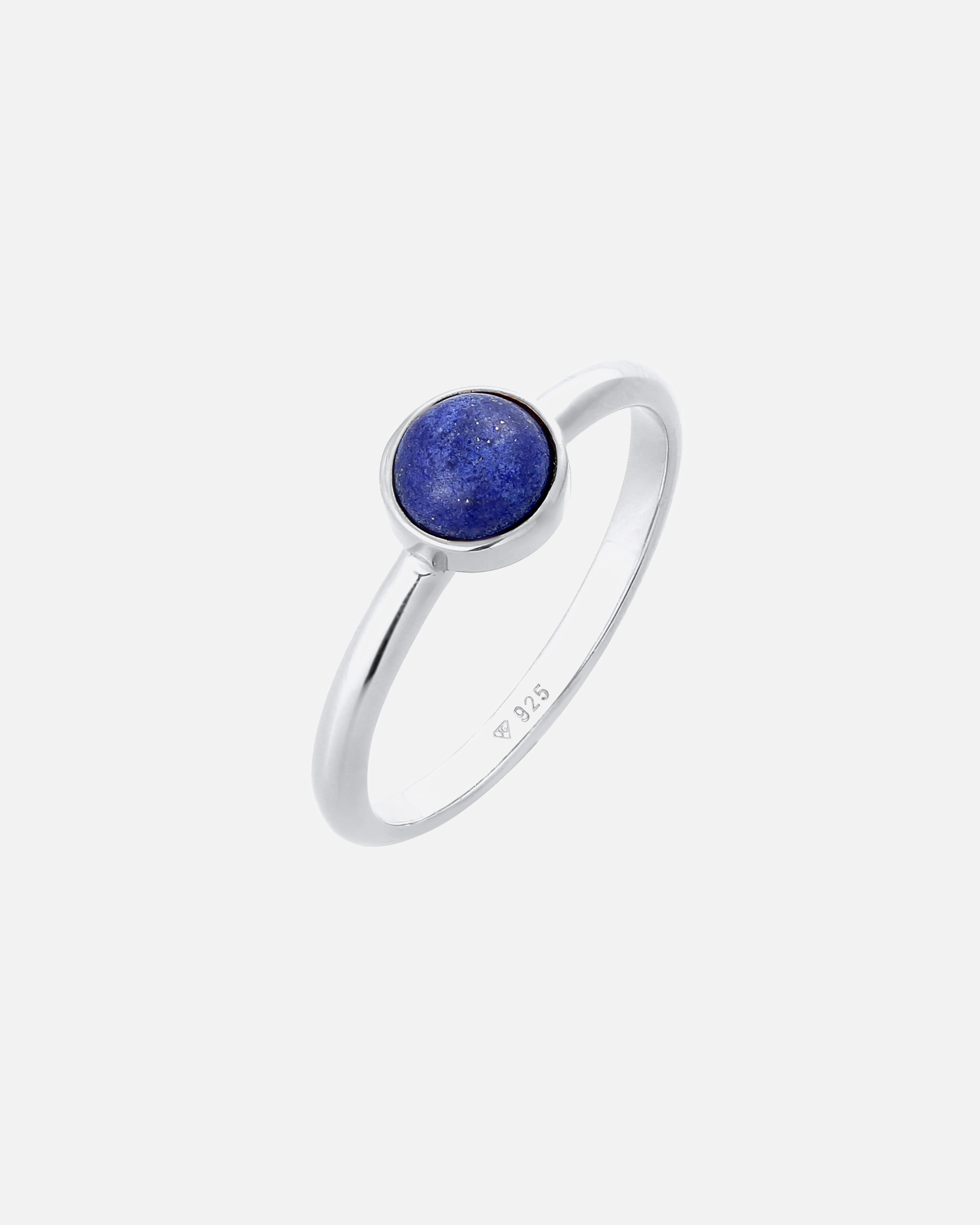 Anello di Femmina Elli PREMIUM solitario semplice con pietra lapislazzuli in argento sterling 925 58