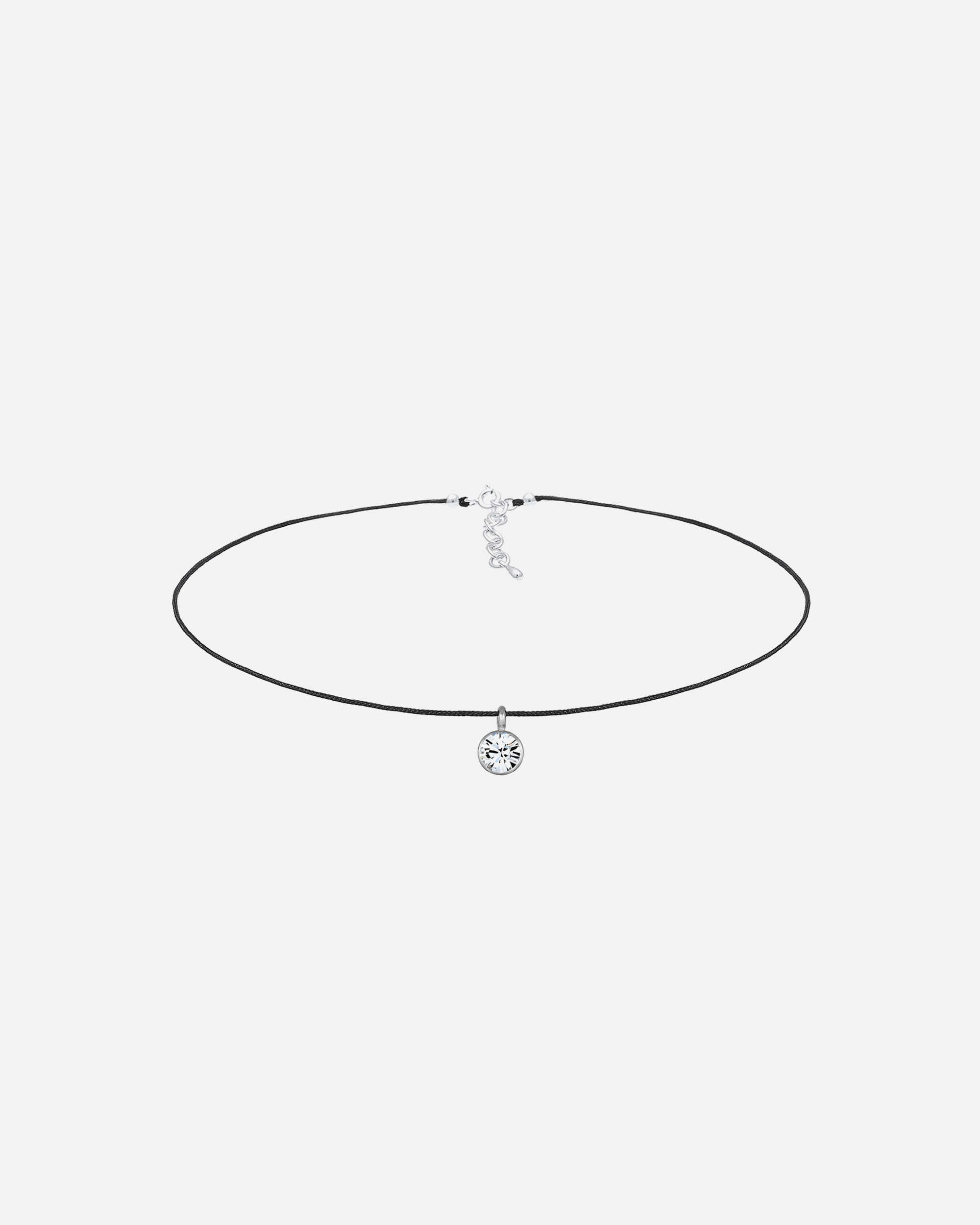 Collana di Femmina Elli Girocollo nylon con cristallo in Argento Sterling 925 silberfarben