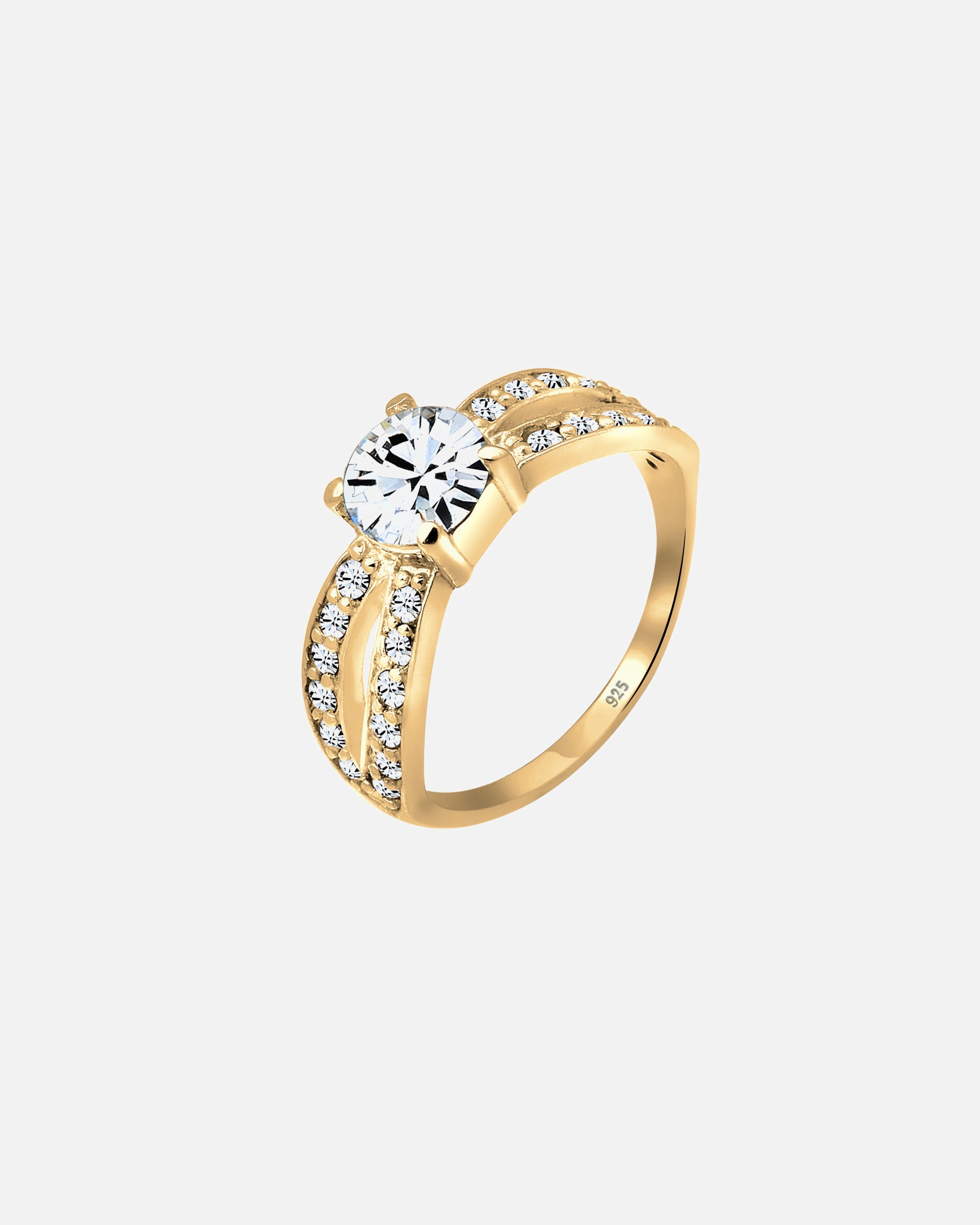 Anello di Femmina Elli solitario pieno di fascino con cristallo in Argento Sterling 925 56
