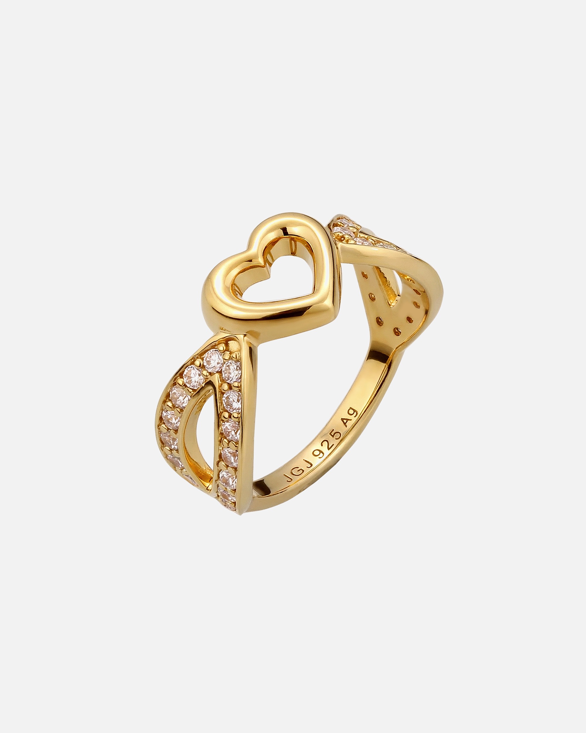 Anello di Femmina Elli Anello Cuore Zirconia Bianco Taglio Diamante 925 Sterling Silver 54