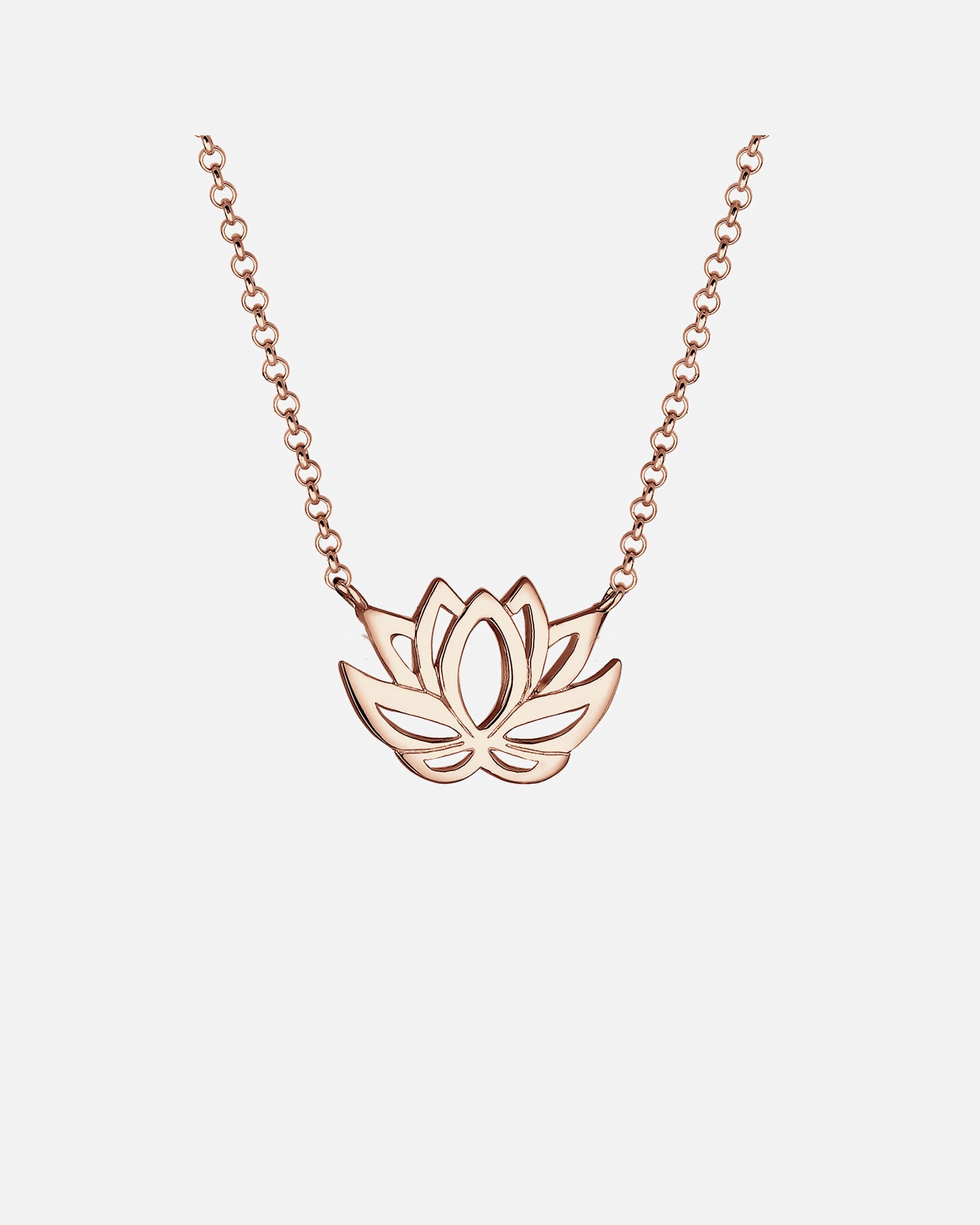 Collana di Femmina Elli Ciondolo Fiore di Loto in Argento Sterling 925 rosefarben