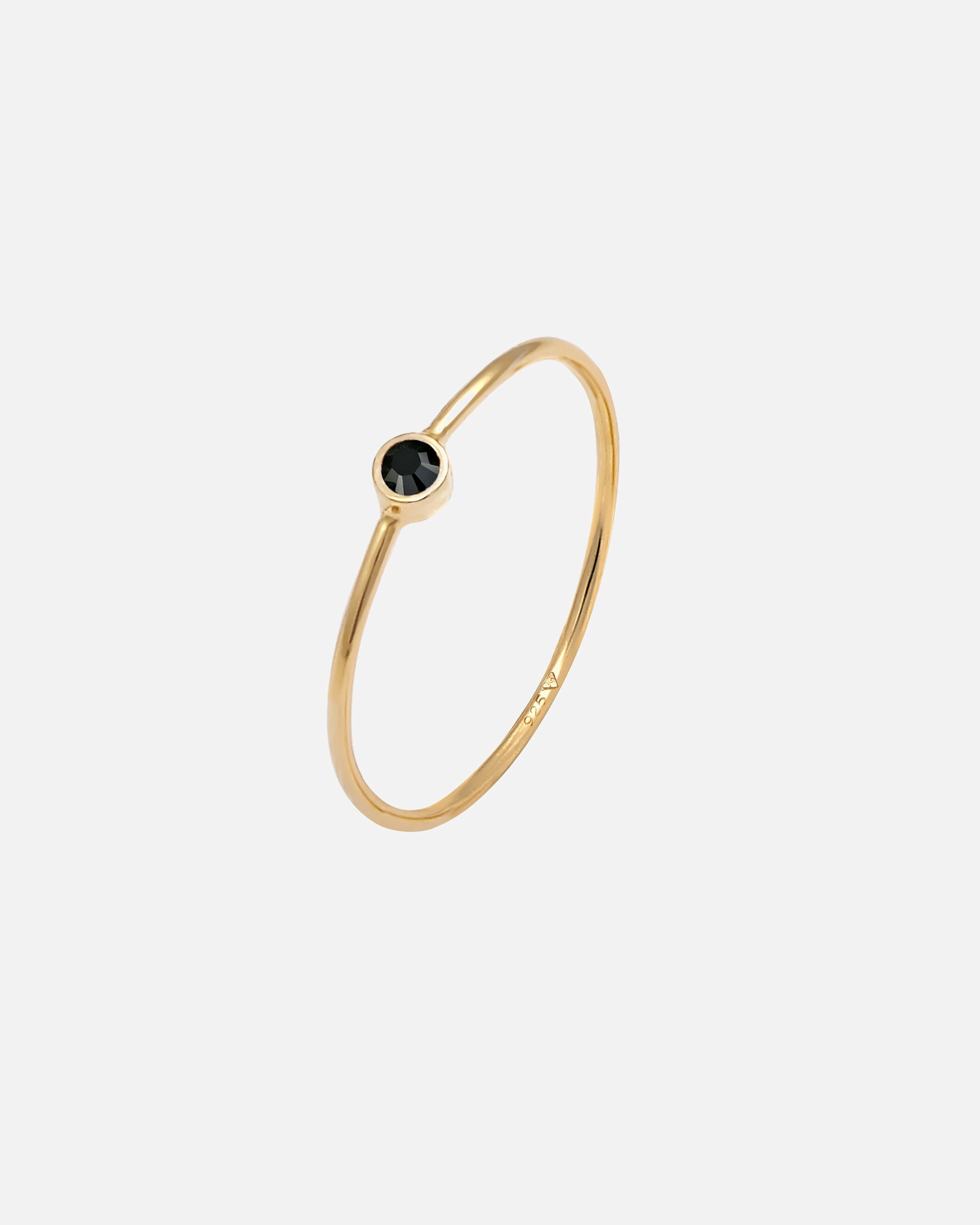 Anello di Femmina Elli Impilamento Minimale Filigrana con Cristallo in Argento Sterling 925 44