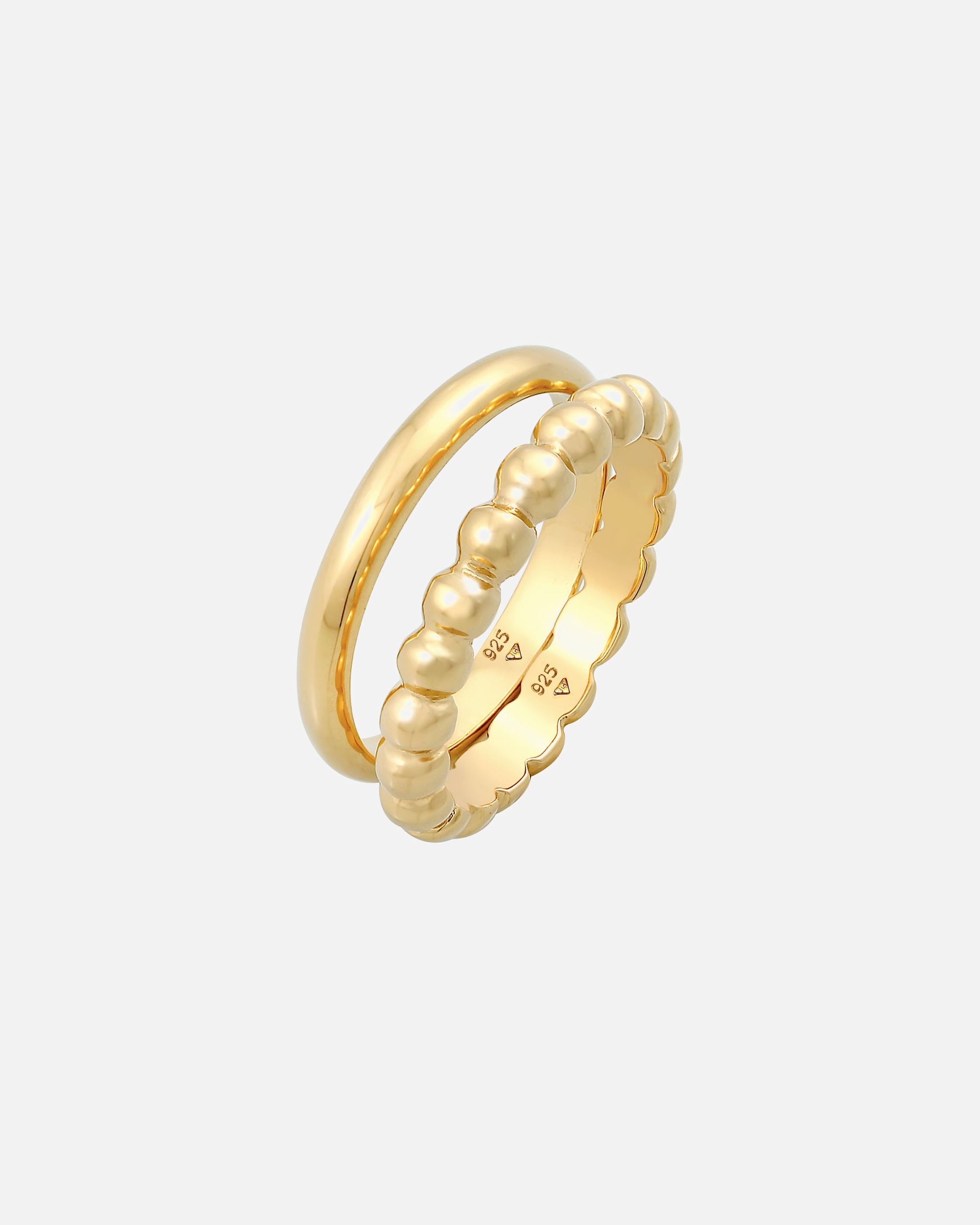 Anello di Femmina Elli Anello a nastro Duo Basico Palla Trend Basico in argento sterling 925 58