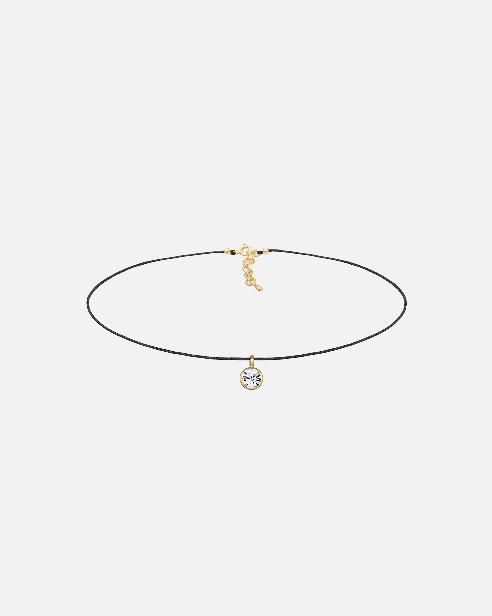 Collana di Femmina Elli Girocollo nylon con cristallo in Argento Sterling 925 goldfarben