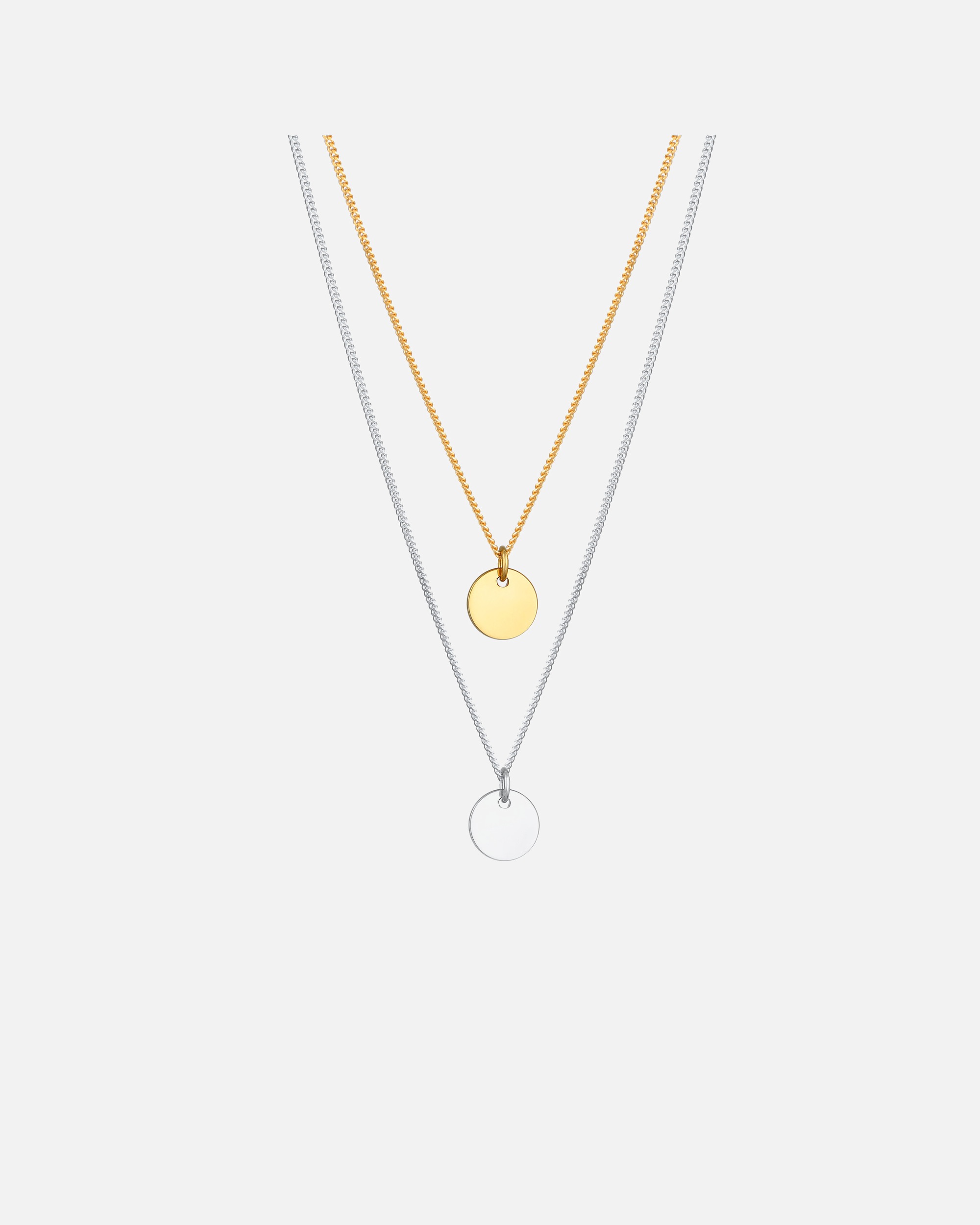 Collana di Femmina Elli Ciondolo Placchetta a 2 Strati in Argento Sterling 925 Colorato