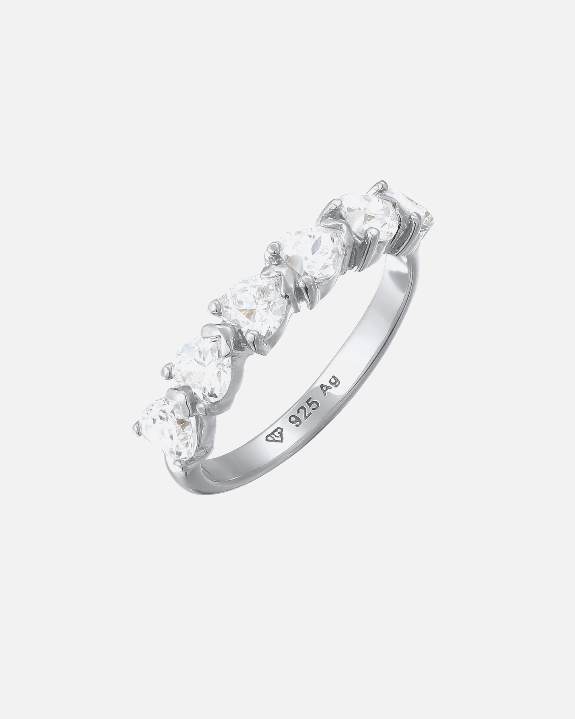 Anello di Femmina Elli Anello Cuore Zirconia Bianco 925 Sterling Silver 54