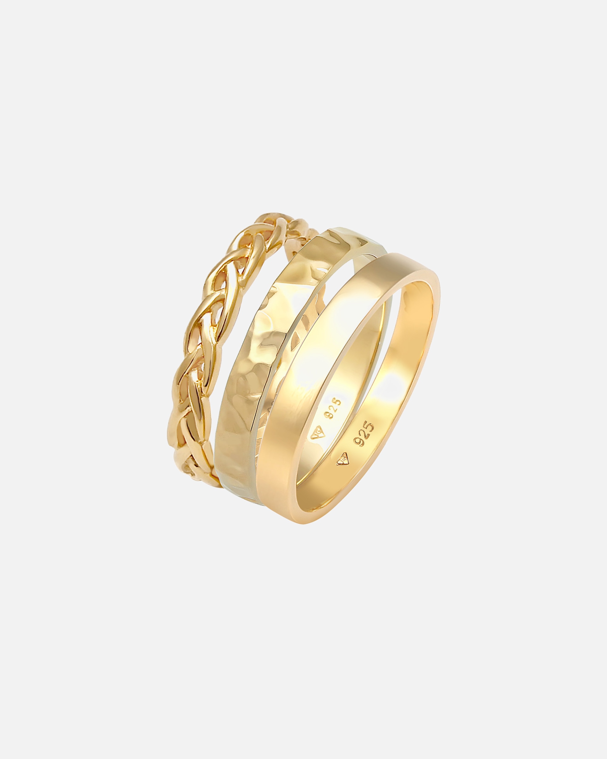 Anello di Femmina Elli Solitario con pietra di luna in Argento Sterling 925 placcato oro 54