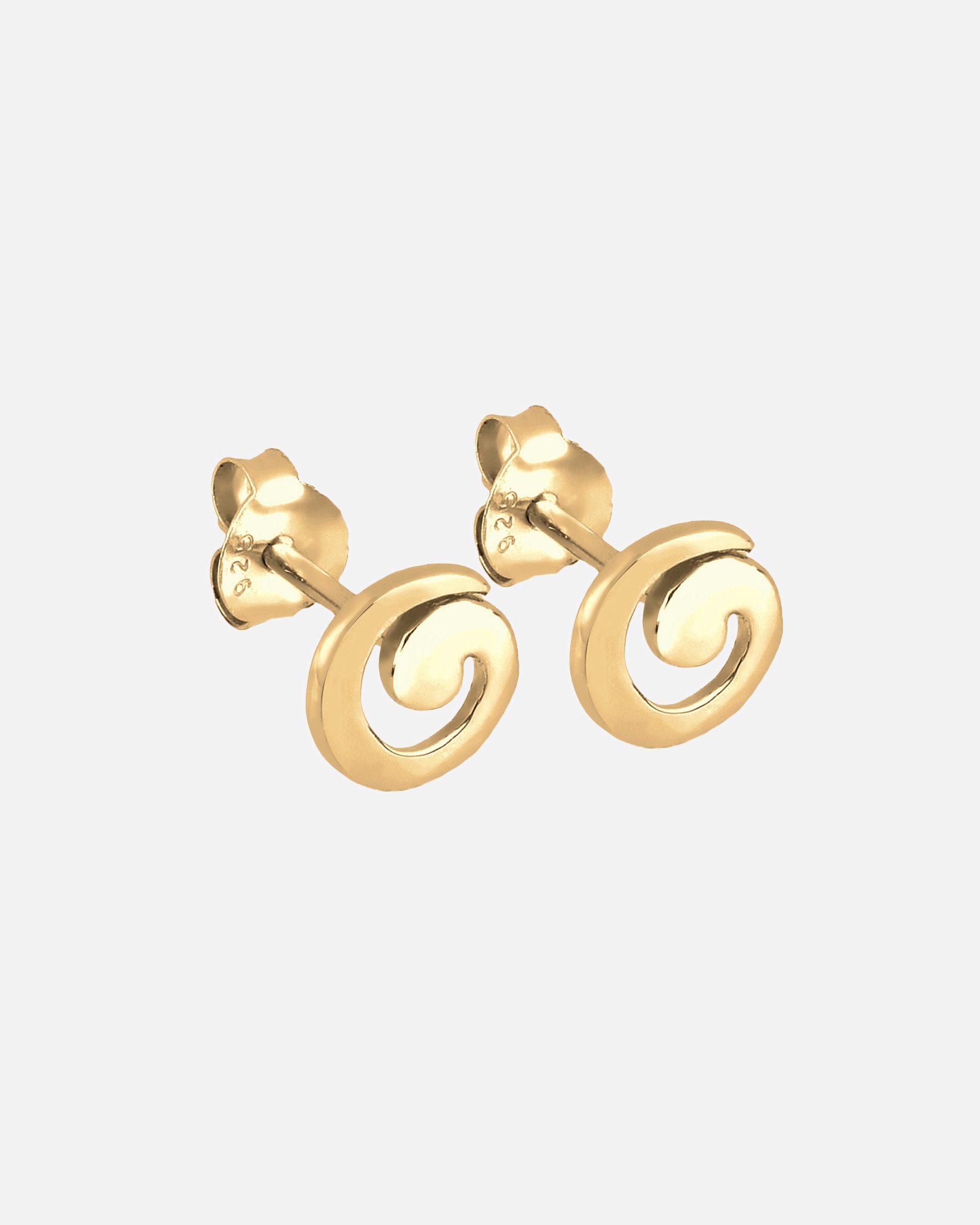 Orecchini di Femmina Elli Orecchini a Perno Spirale Geo di Base Giocoso in Argento Sterling 925 goldfarben