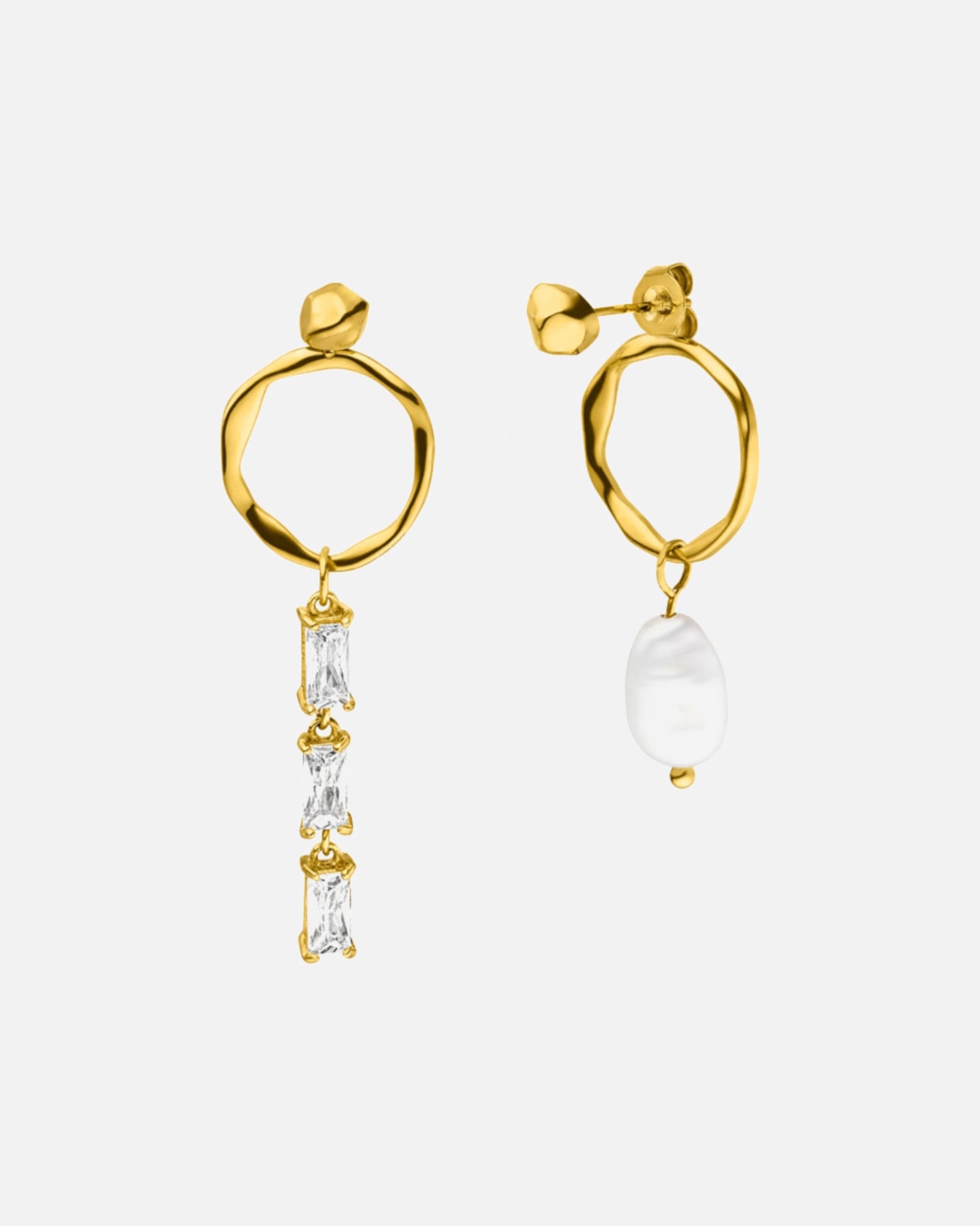 Orecchini di Femmina Purelei Elua Orecchini di perle 100% acciaio inossidabile Oro