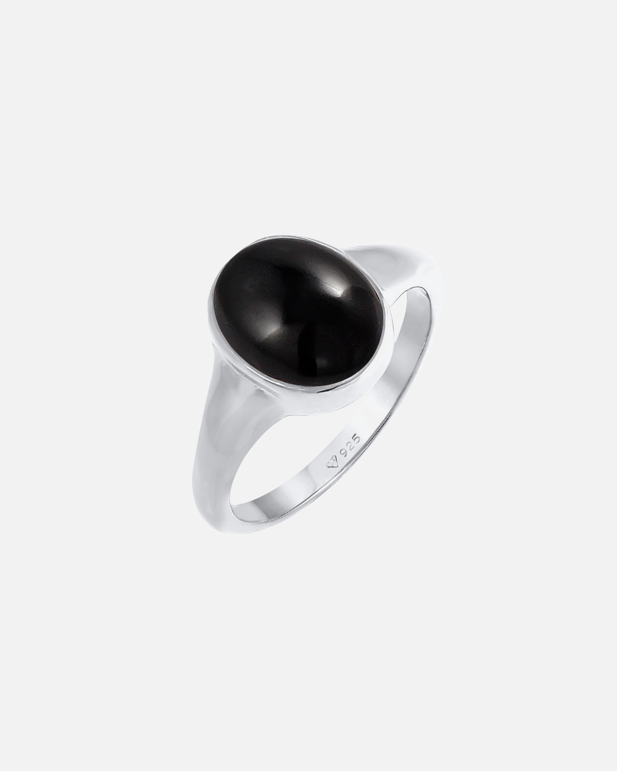 Anello di Femmina Elli Sigello Ovale con Pietra Preziosa Onice in Argento Sterling 925 Placcato Oro 52