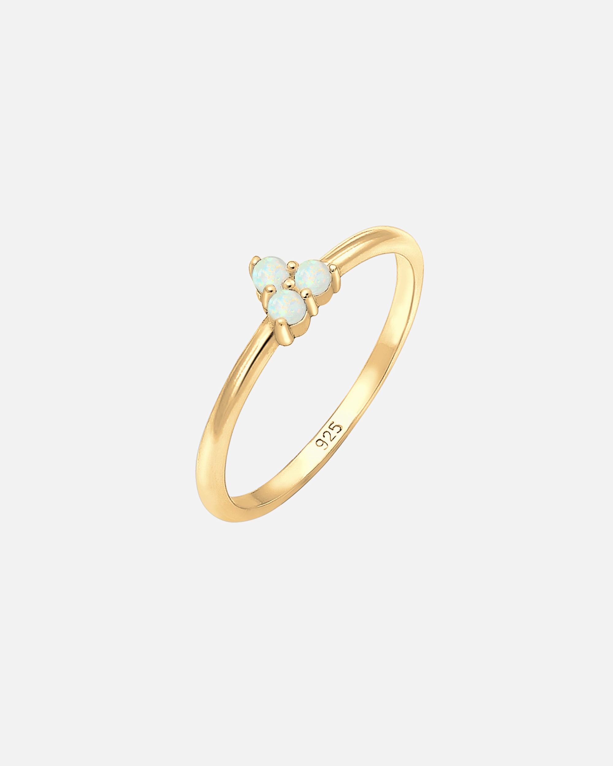 Anello di Femmina Elli Circolo Opale Geo Trio Trend in argento sterling 925 56
