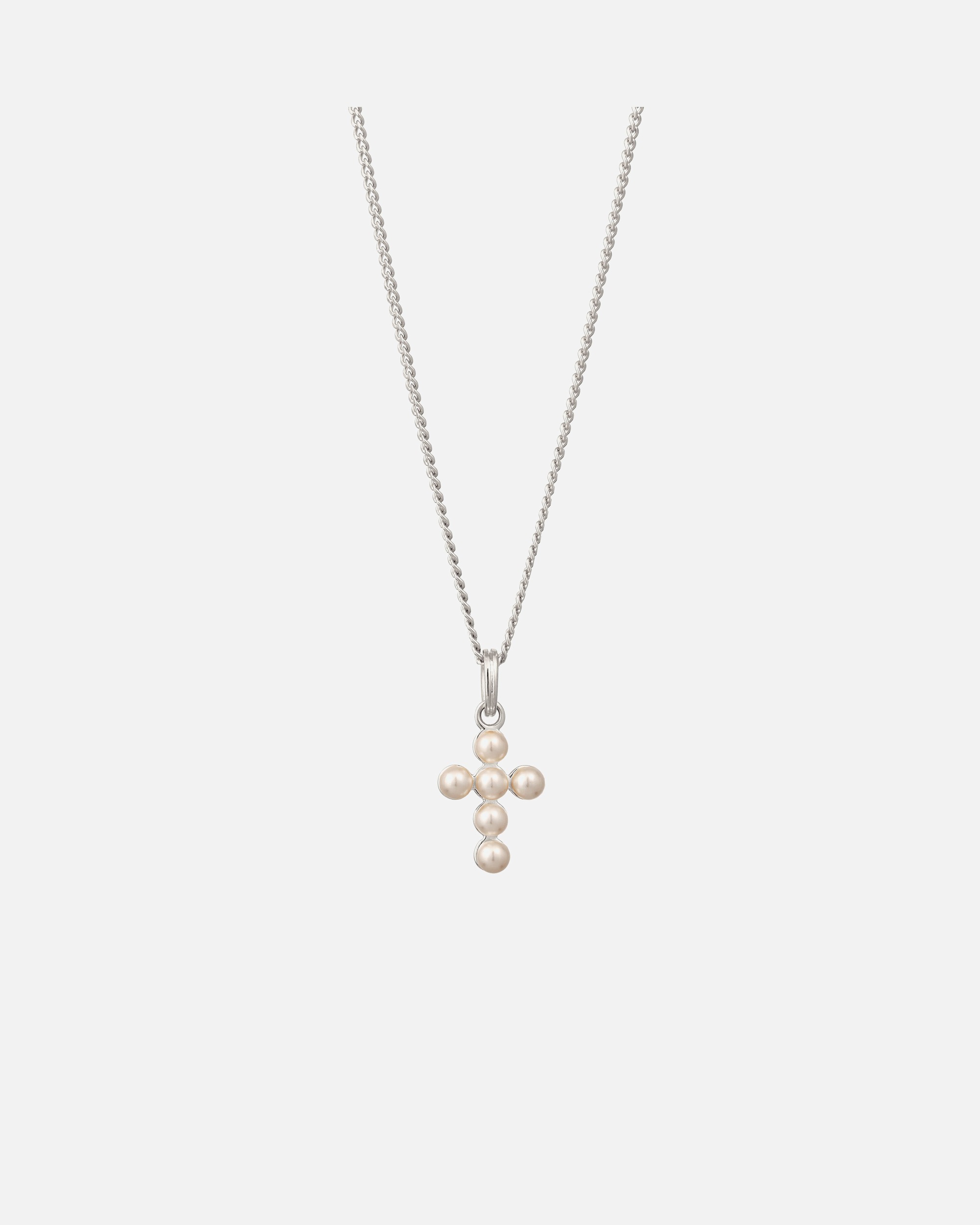 Collana di Femmina Elli Collana con pendente Croce, mit Perlen von Swarovski®, 925 Sterling Silver silberfarben