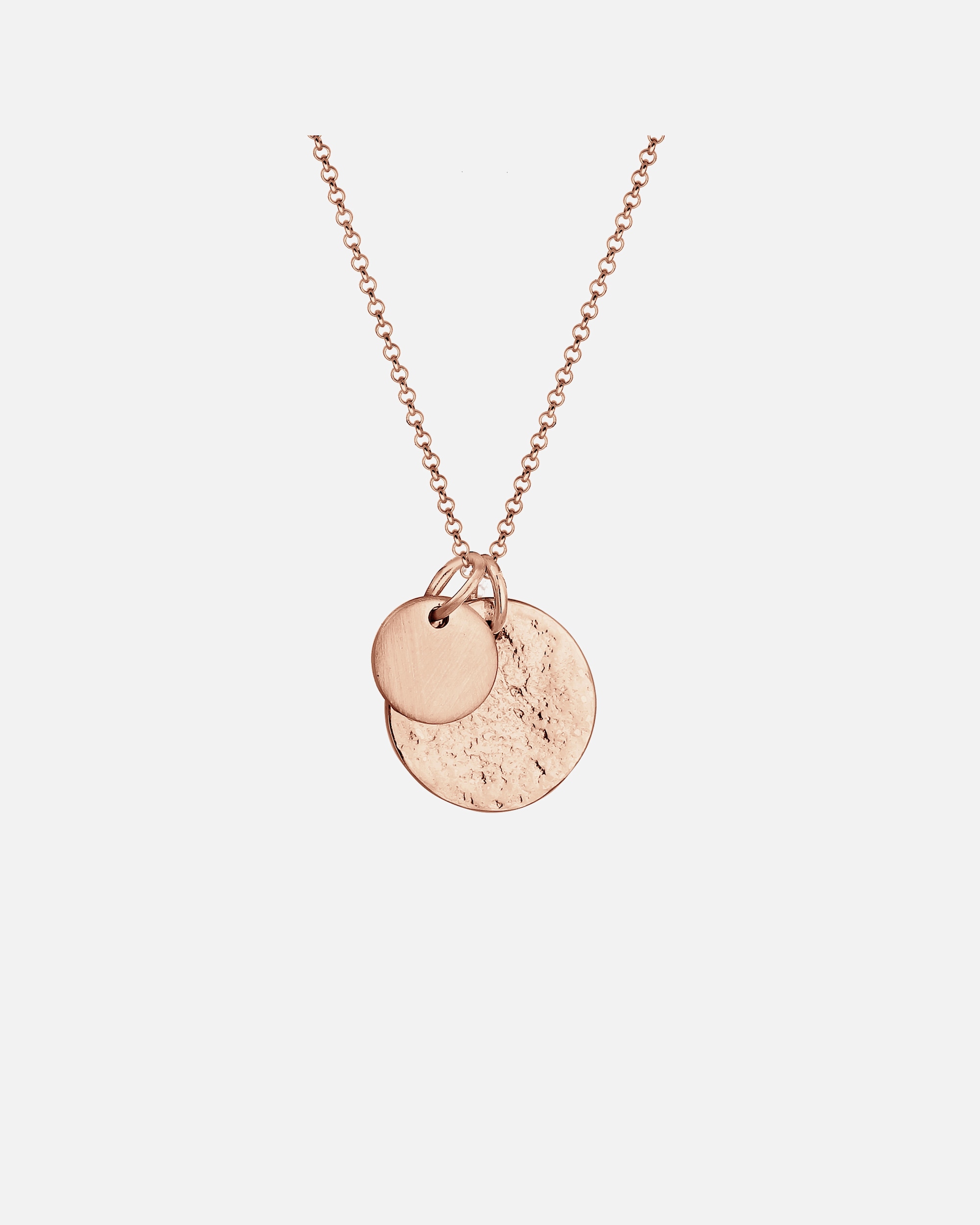 Collana di Femmina Elli Placchetta Geo Aspetto Organico in Argento Sterling 925 45