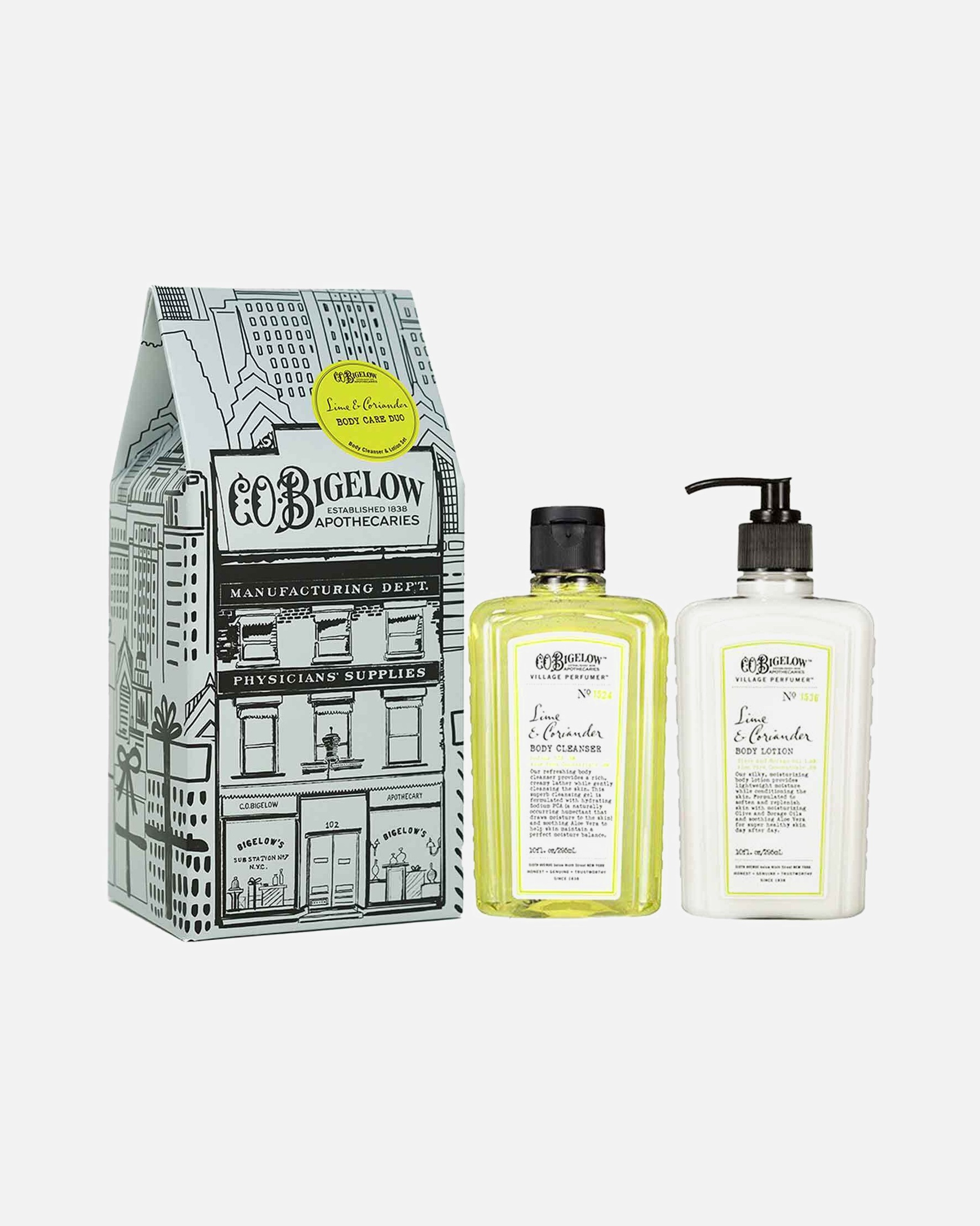 Cofanetto cura del corpo di Unisex C.O. Bigelow Body Care Duo Apothecary Box Lime Coriander