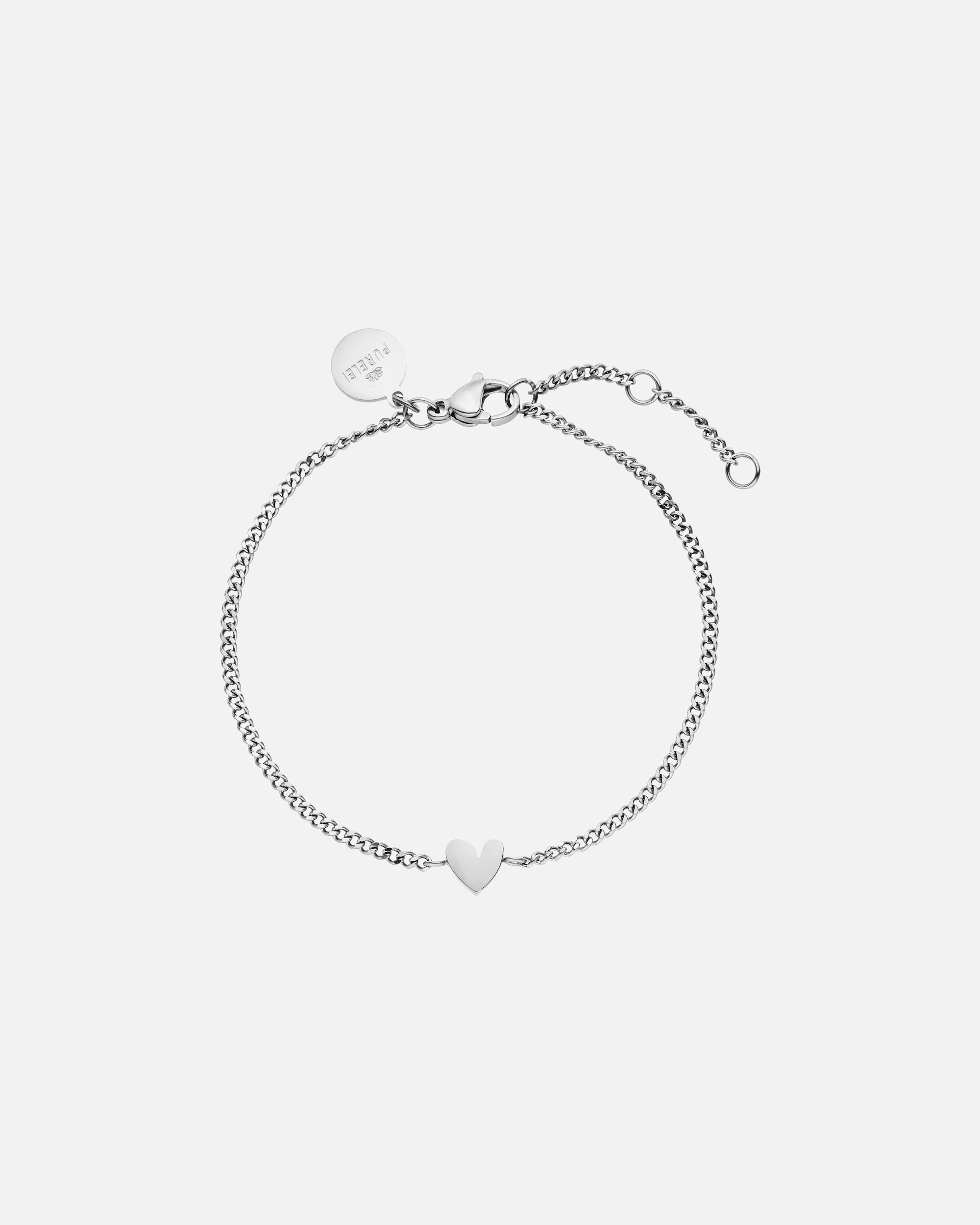 Braccialetto di Femmina Purelei Tiny Heart Bracciale 100% acciaio inossidabile Argento