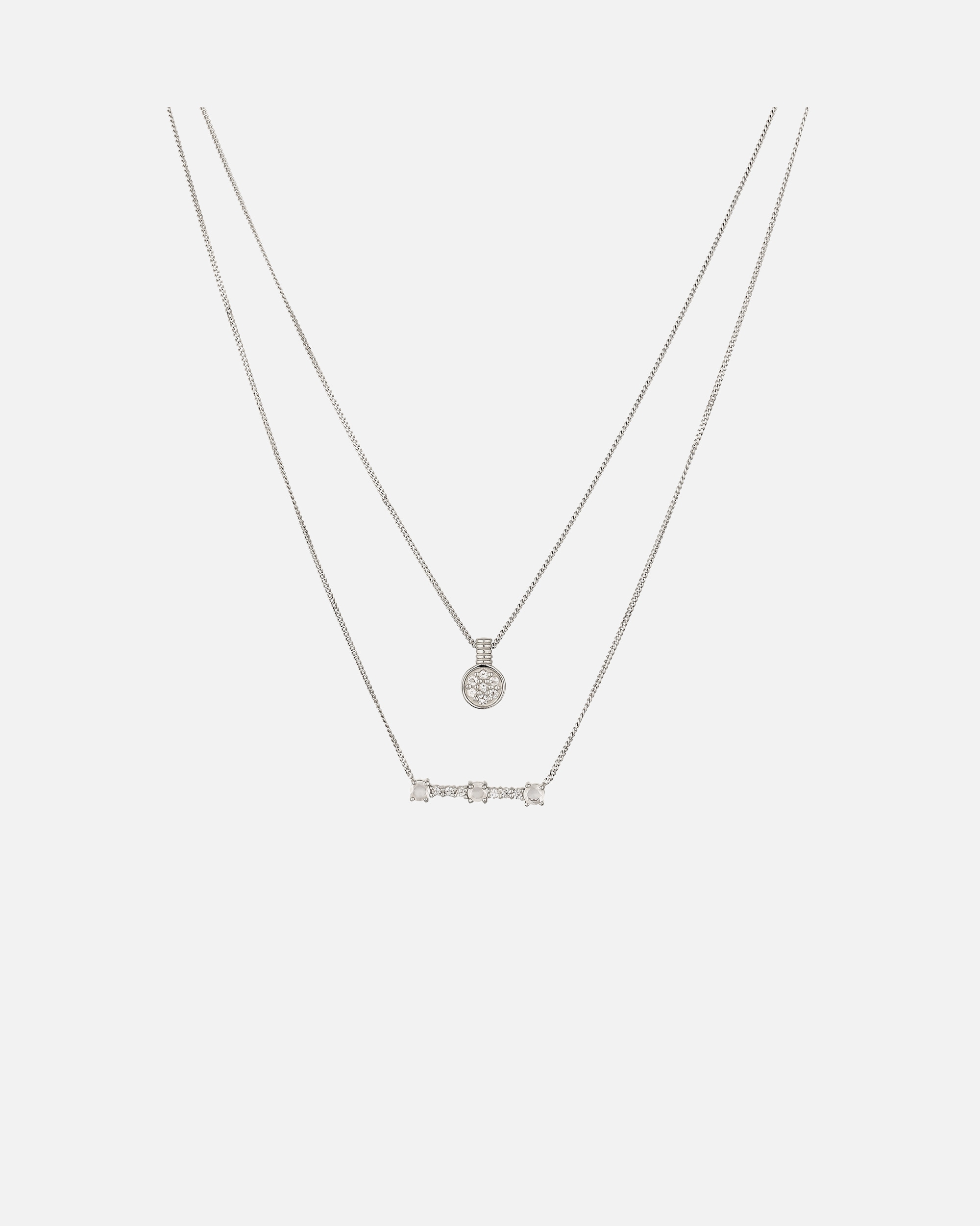 Collana di Femmina Elli PREMIUM Collana Layer Moonstone Rainbow 925 Sterling Silver silberfarben